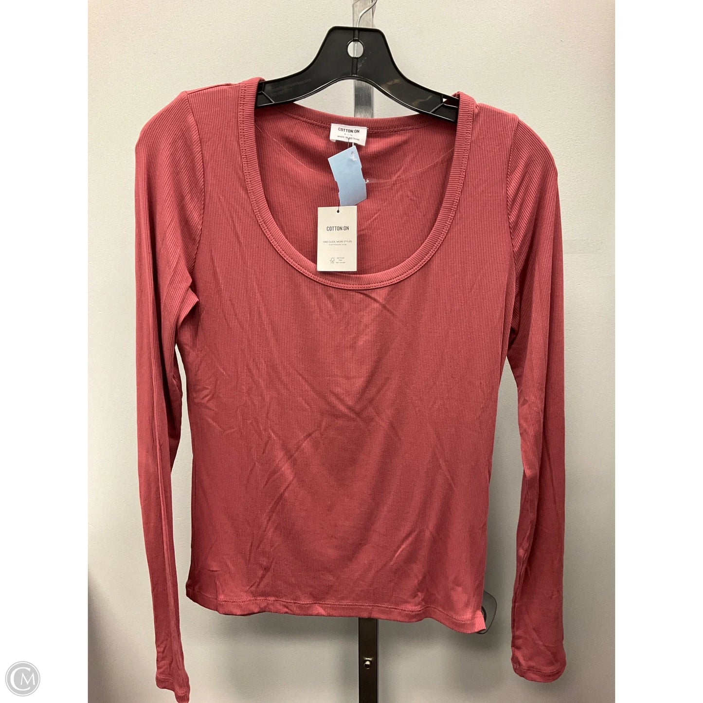 Top Long Sleeve By Cotton On In Pink, Size: L