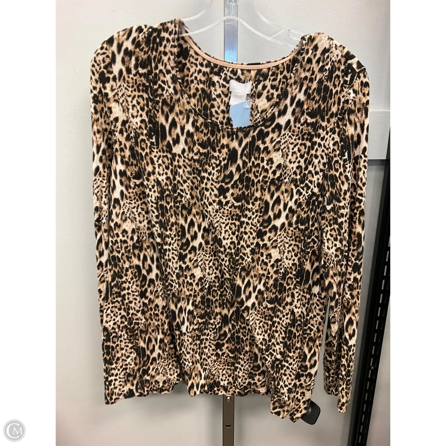Top Long Sleeve By Chicos In Animal Print, Size: L
