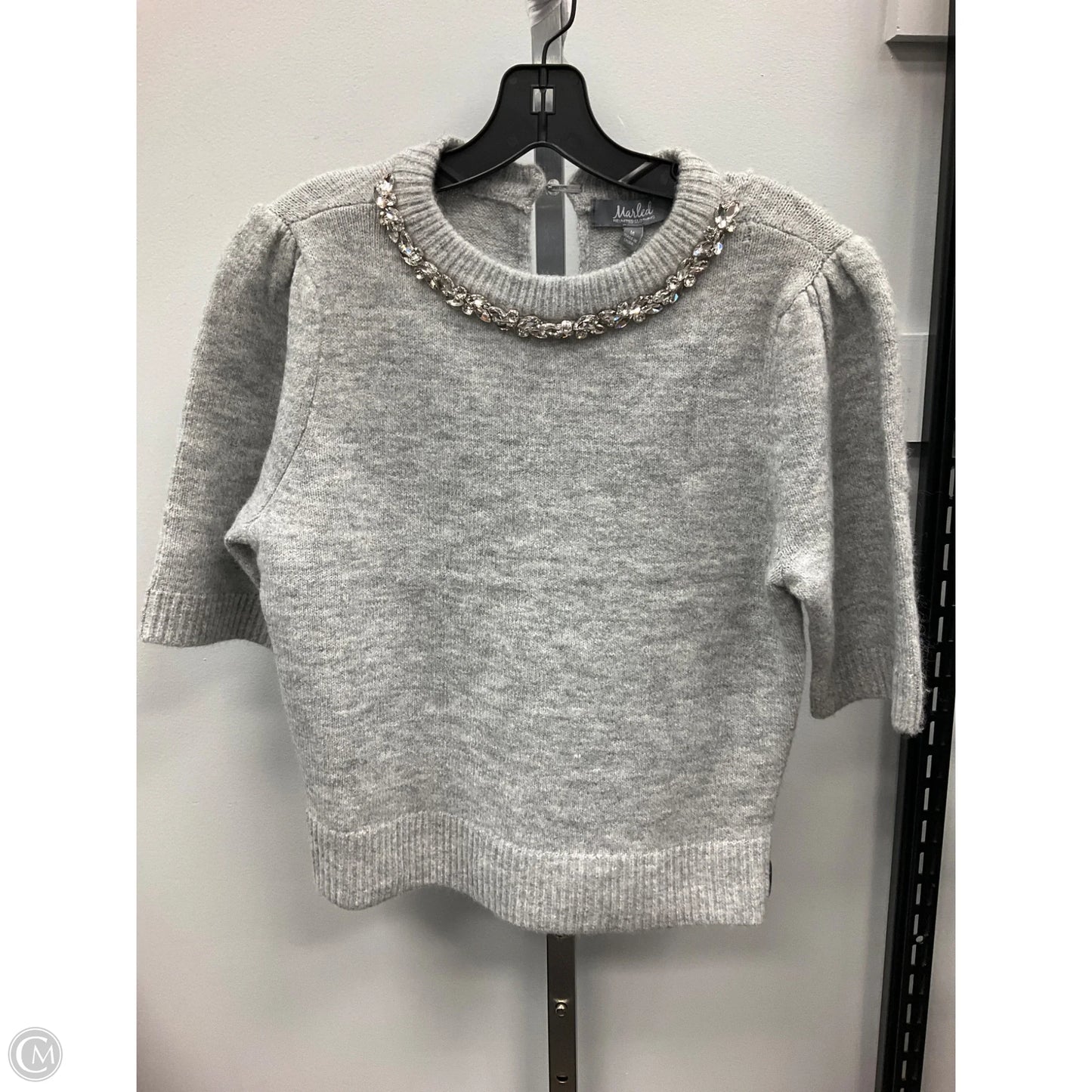 Sweater Short Sleeve By Marled In Grey, Size: M