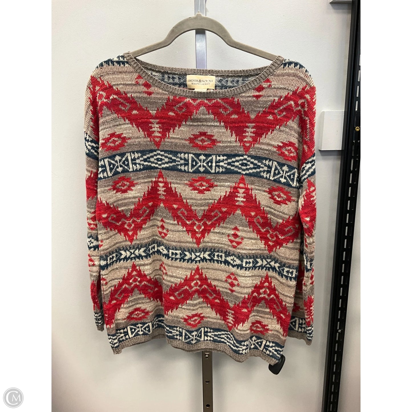 Sweater By Ralph Lauren In Blue & Red, Size: S