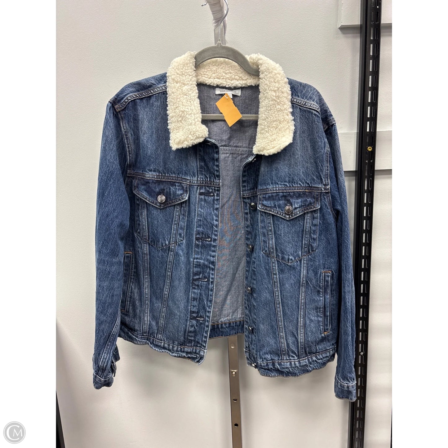 Jacket Denim By Good American In Blue, Size: M