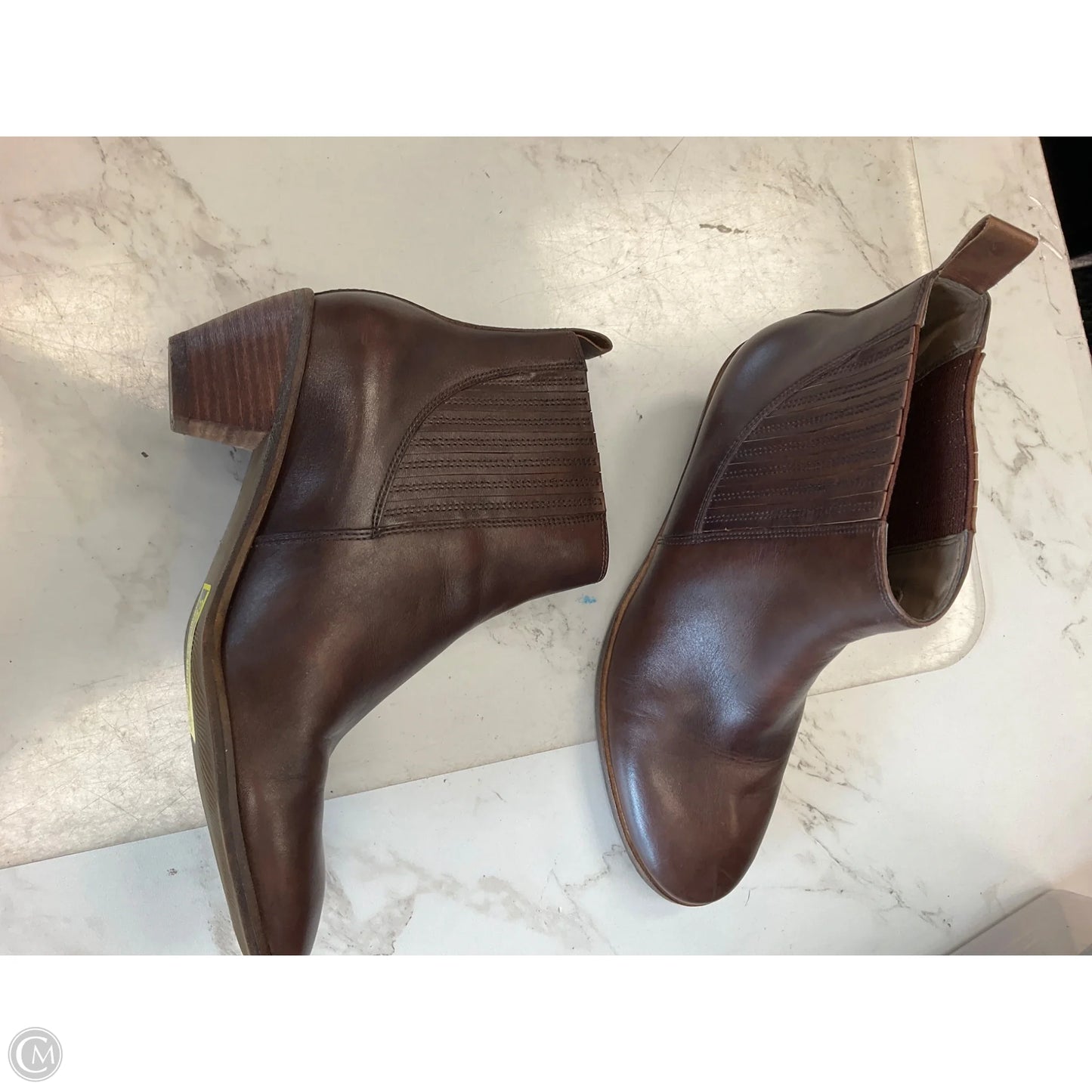 Boots Ankle Flats By Ecco In Brown, Size: 7.5