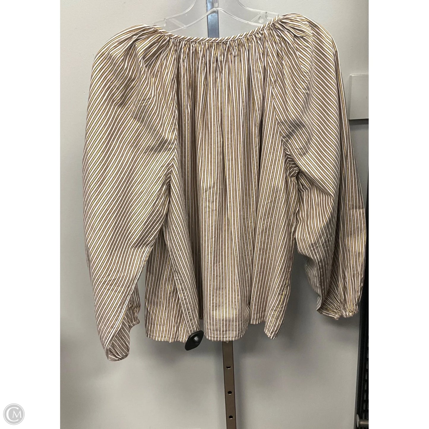 Top Long Sleeve By Loft In Striped Pattern, Size: S