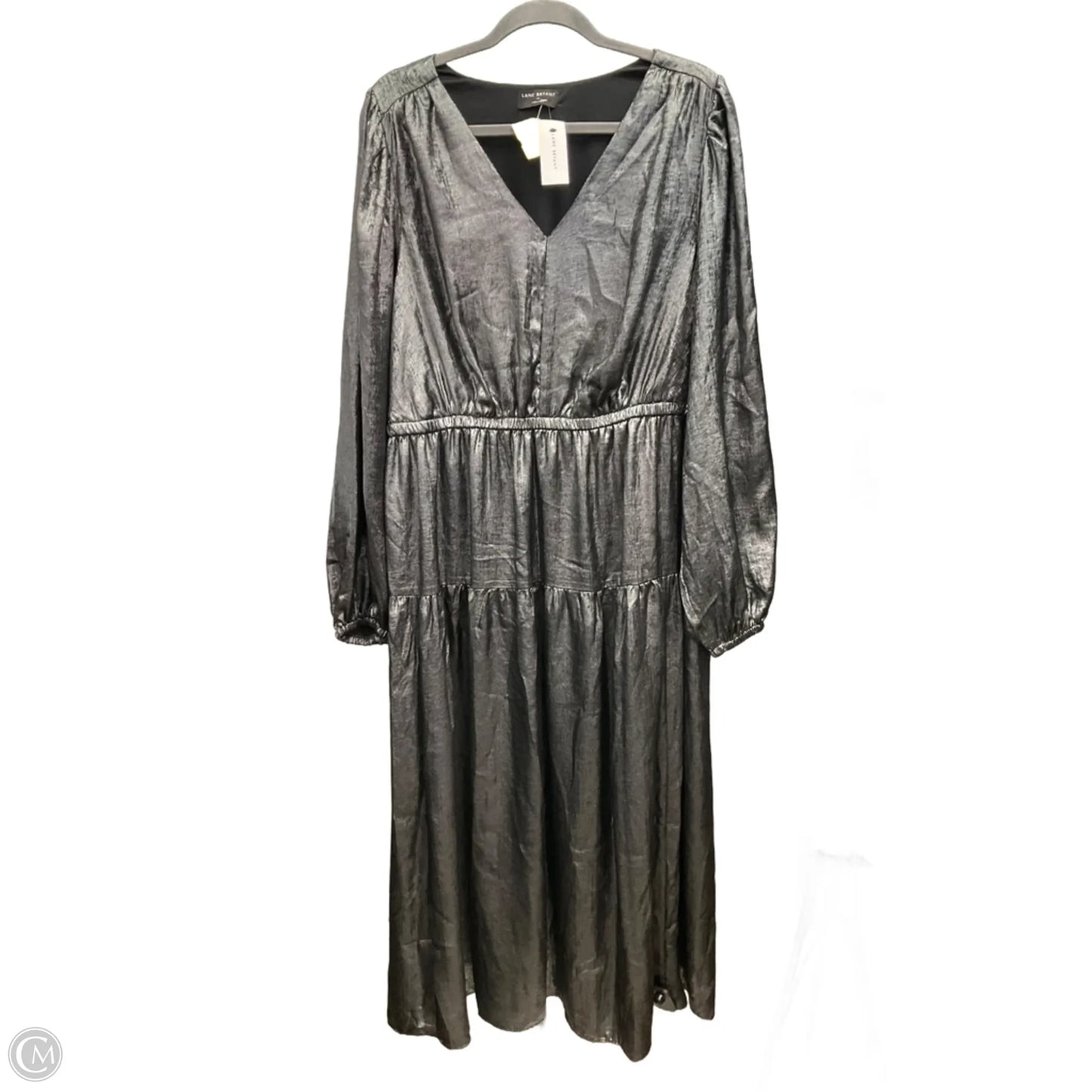 Dress Casual Midi By Lane Bryant In Silver, Size: 18