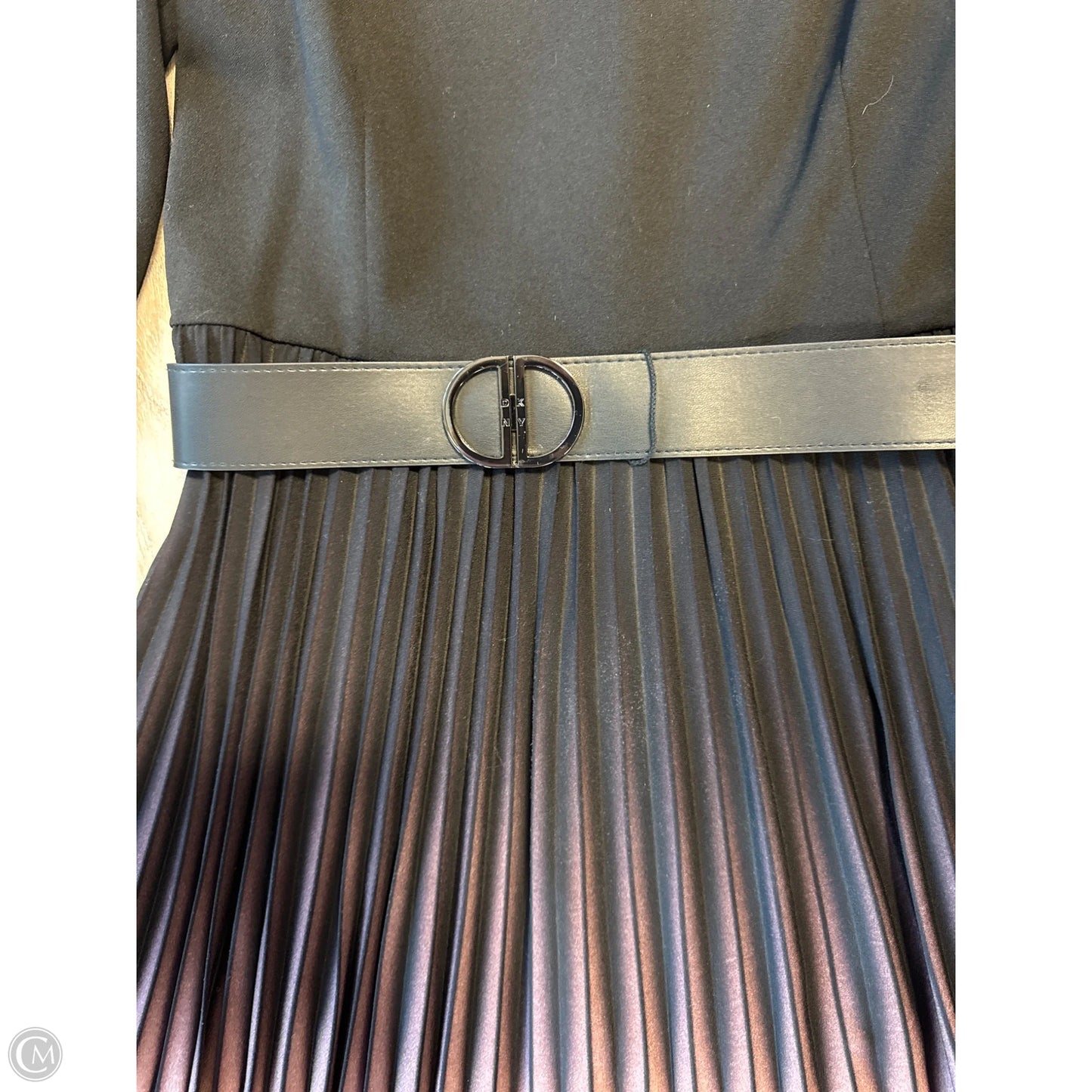 Dress Casual Midi By Dkny In Black & Pink, Size: 4