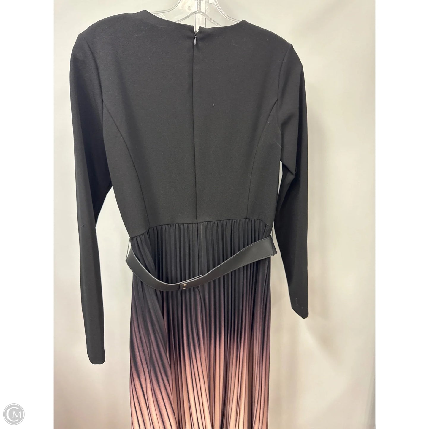 Dress Casual Midi By Dkny In Black & Pink, Size: 4