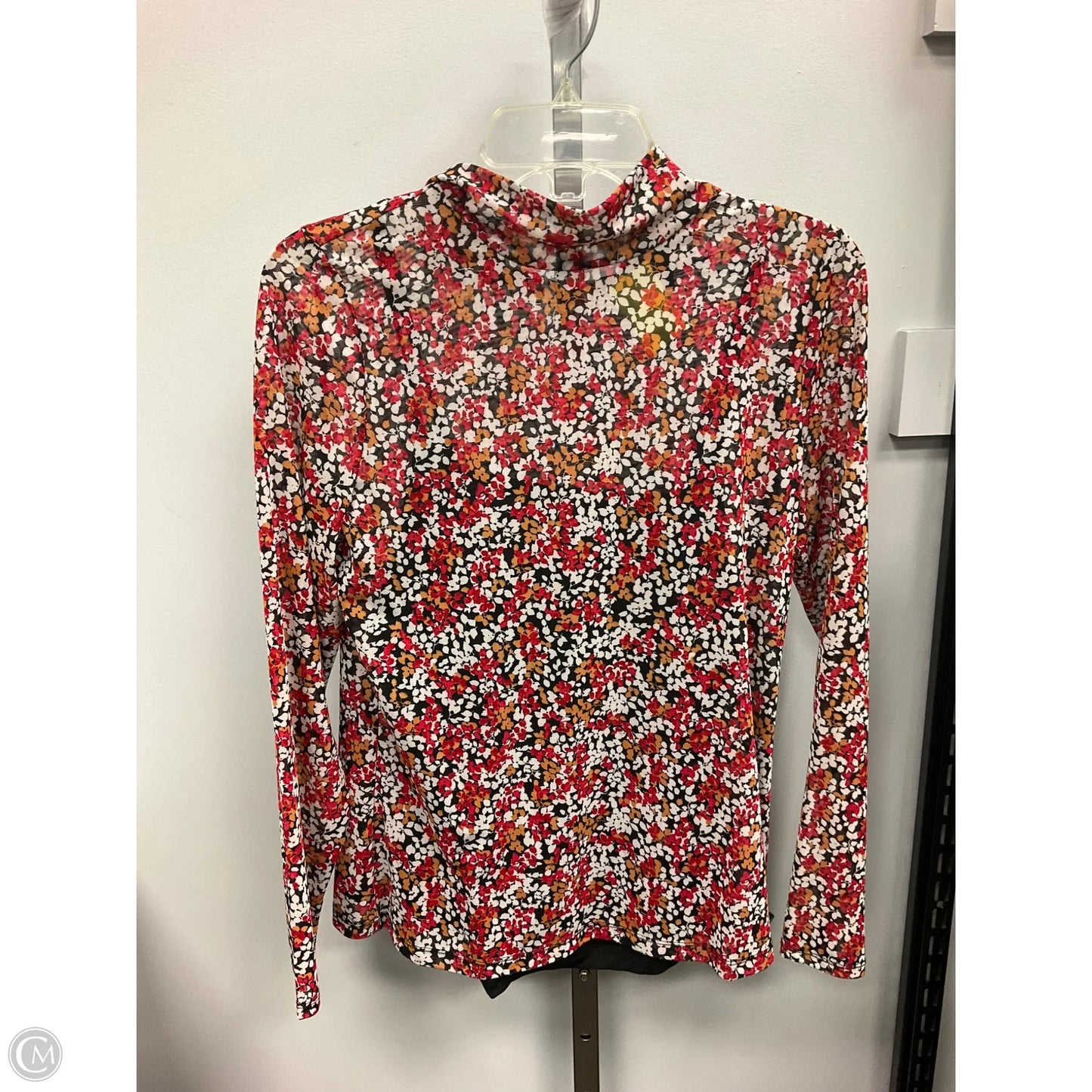 Top Long Sleeve By Tahari In Floral Print, Size: M