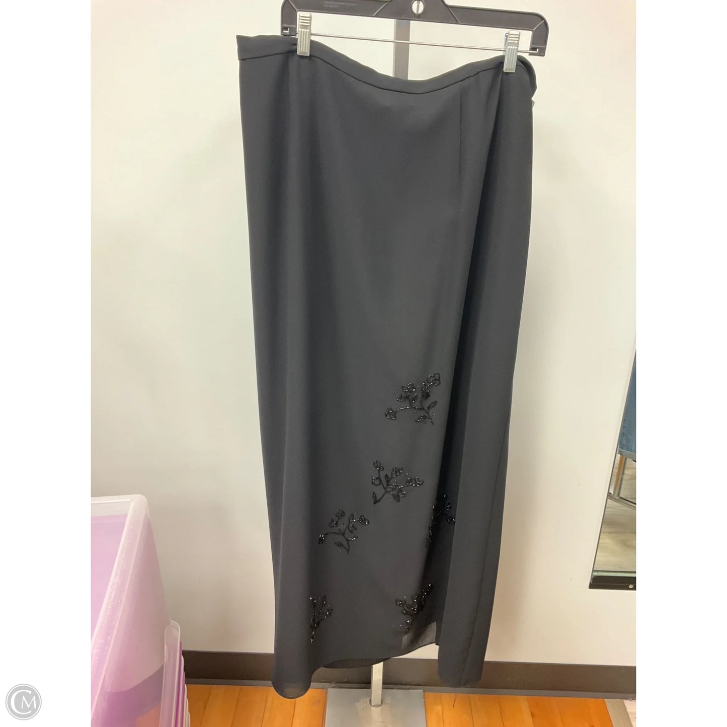 Skirt Maxi By after dark In Black, Size: 20