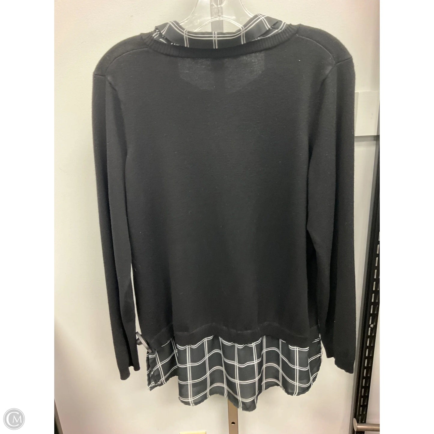 Top Long Sleeve By Adrianna Papell In Black, Size: L
