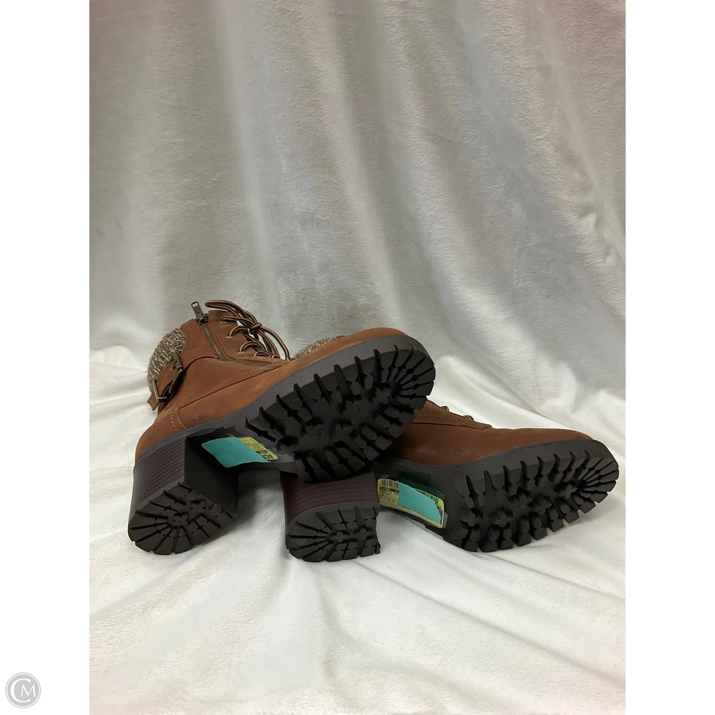 Boots Ankle Heels By Mia In Brown, Size: 8.5