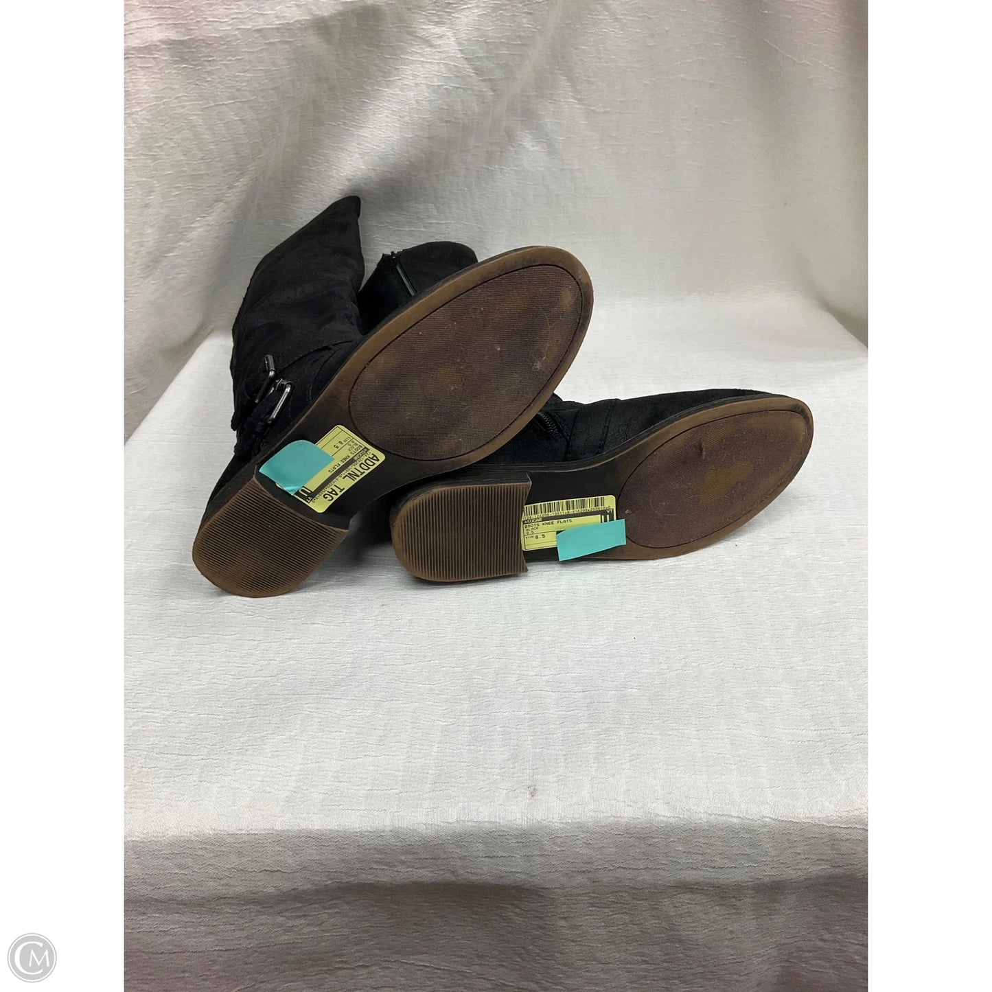 Boots Knee Flats By Sugar In Black, Size: 8.5