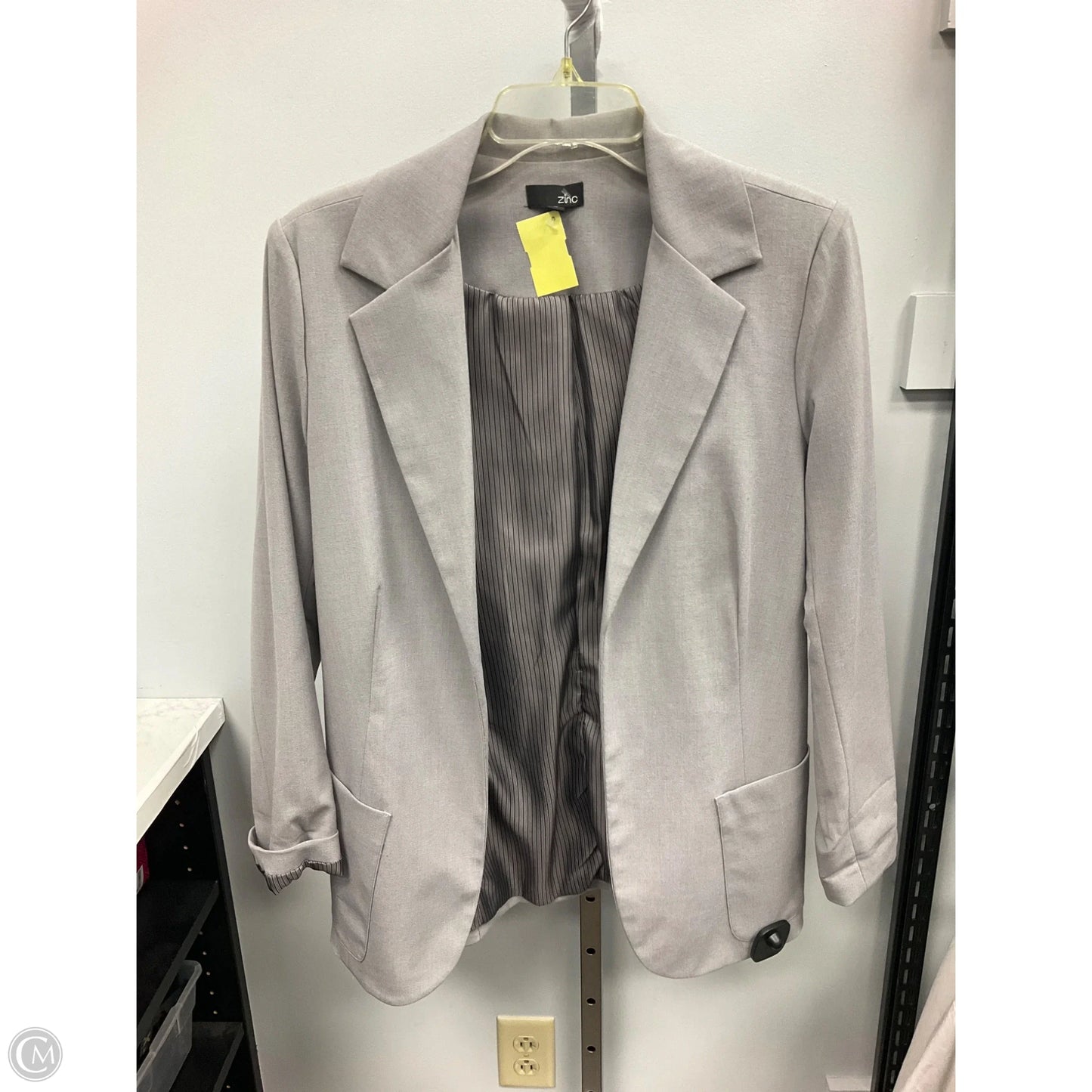 Blazer By Clothes Mentor In Grey, Size: L
