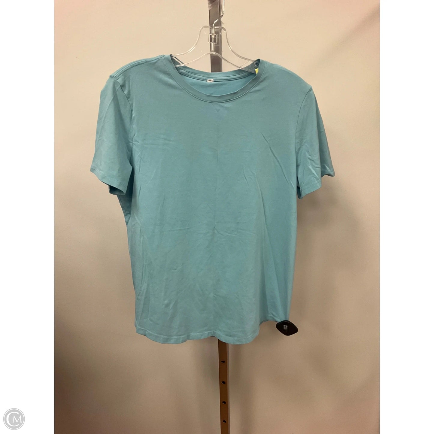 Athletic Top Short Sleeve By Lululemon In Blue, Size: 10