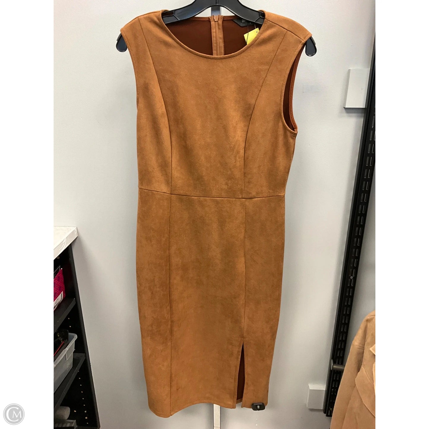 Dress Casual Midi By Allegra K In Tan, Size: S