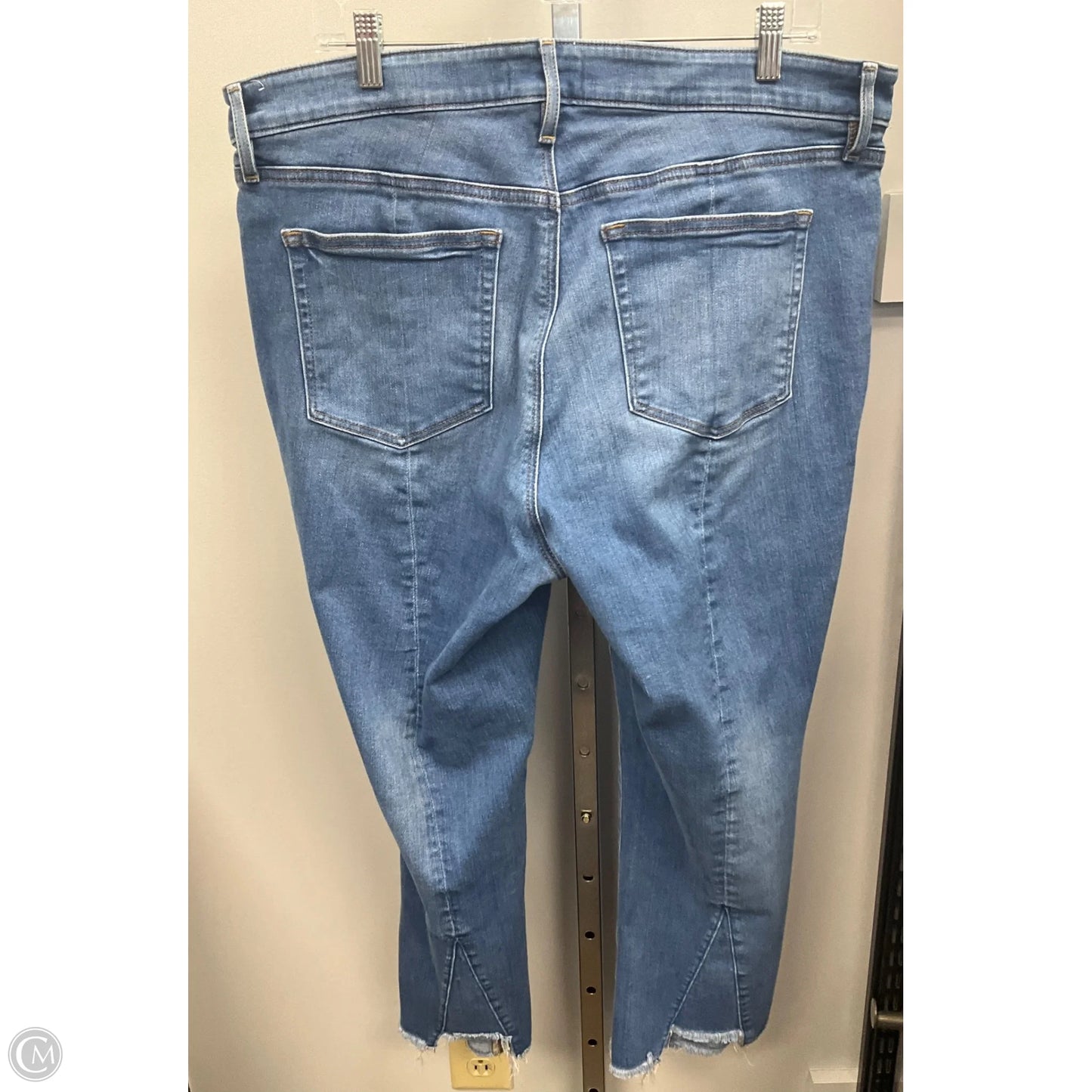 Jeans Boot Cut By Loft In Blue Denim, Size: 18