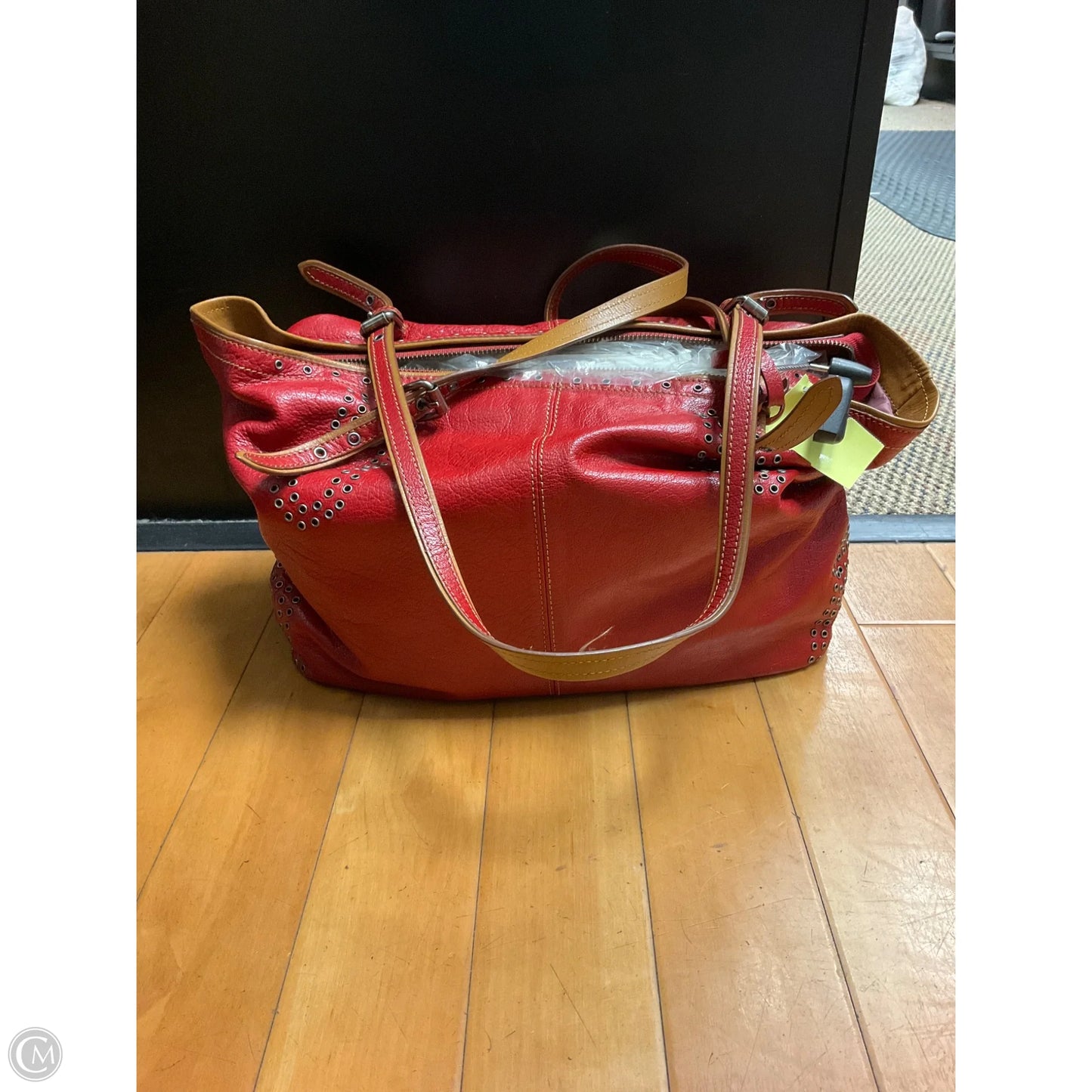Handbag Leather By Cmc, Size: Large