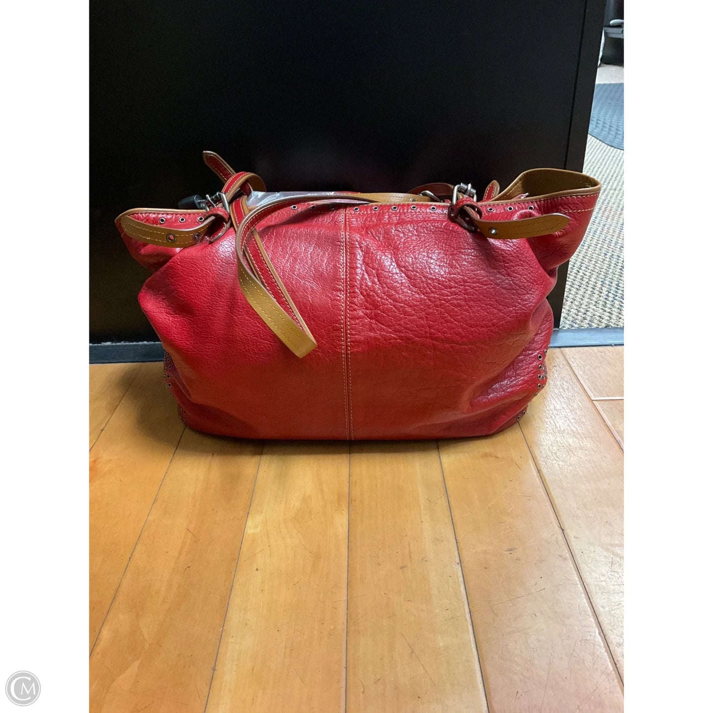 Handbag Leather By Cmc, Size: Large