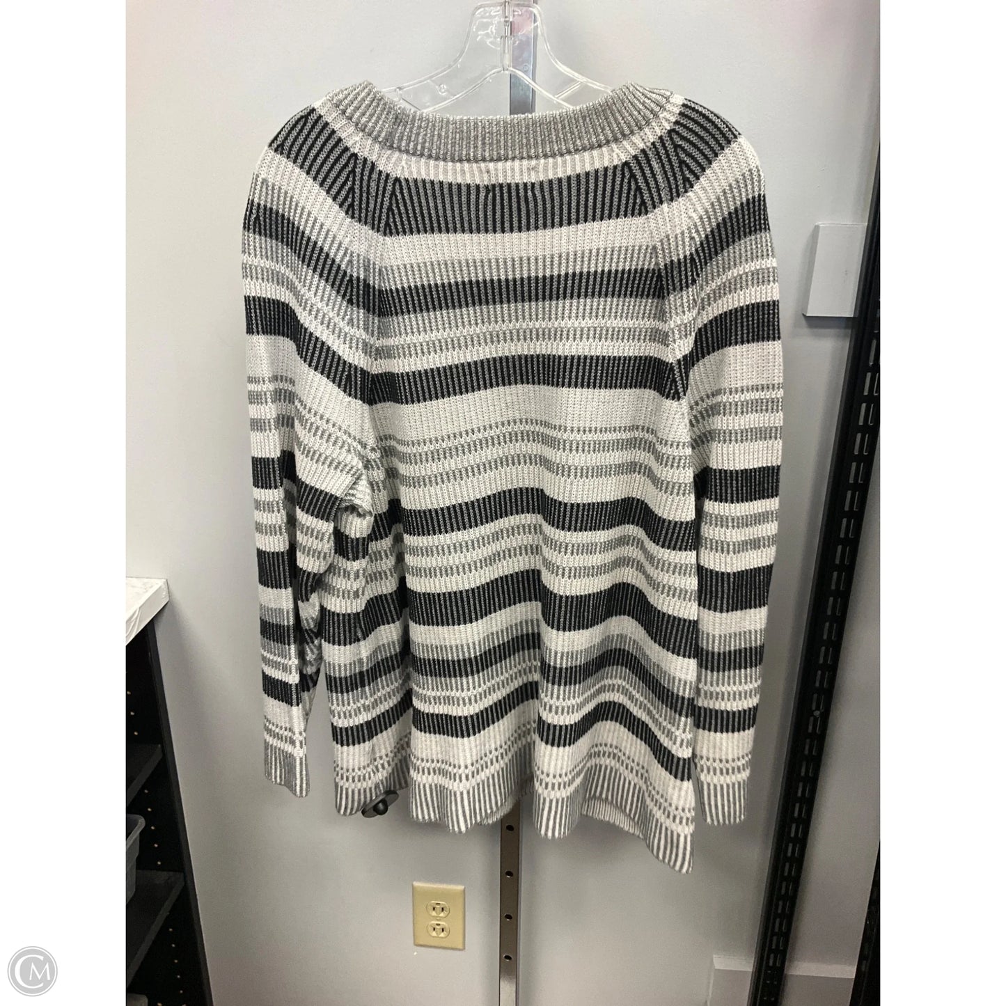 Sweater By Lands End In Striped Pattern, Size: 1x