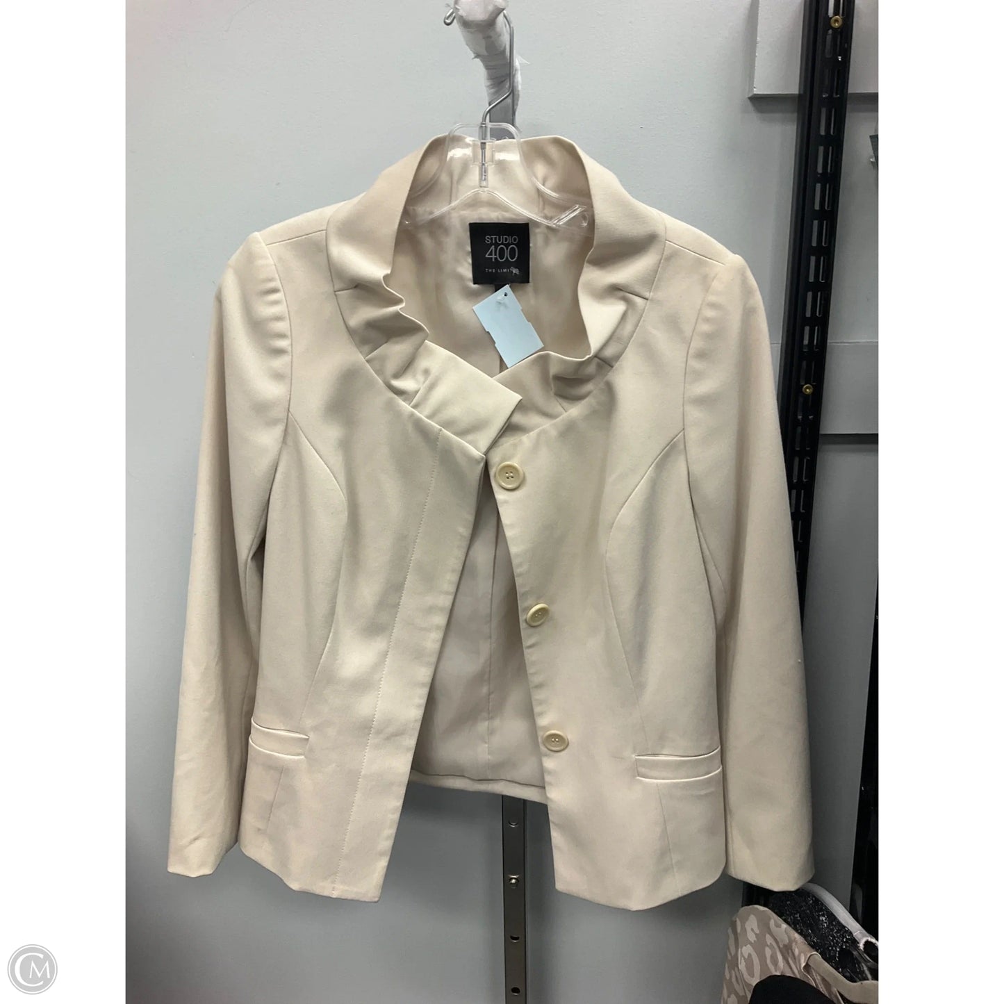 Blazer By Clothes Mentor In Cream, Size: S