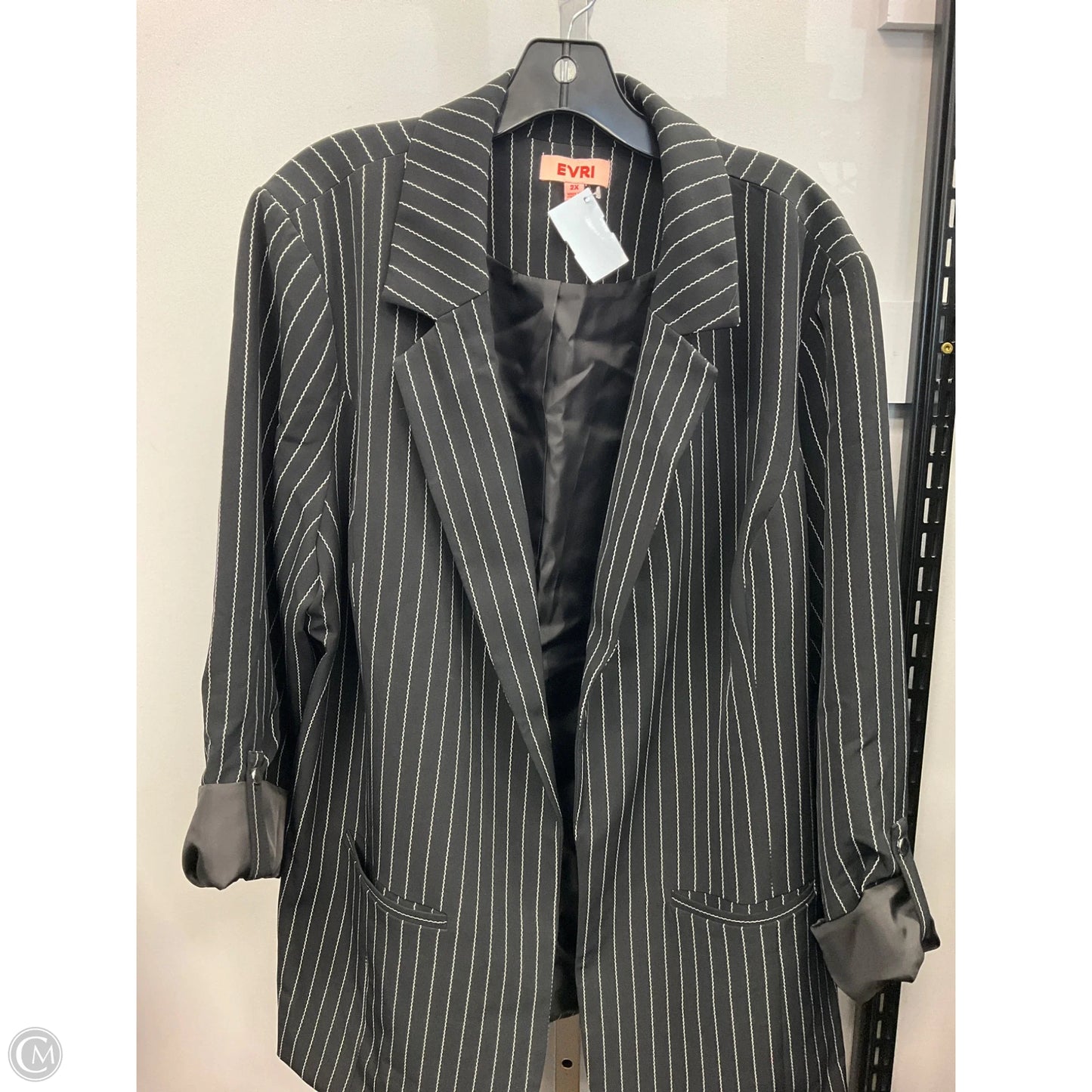 Blazer By Evri In Black & White, Size: 2x