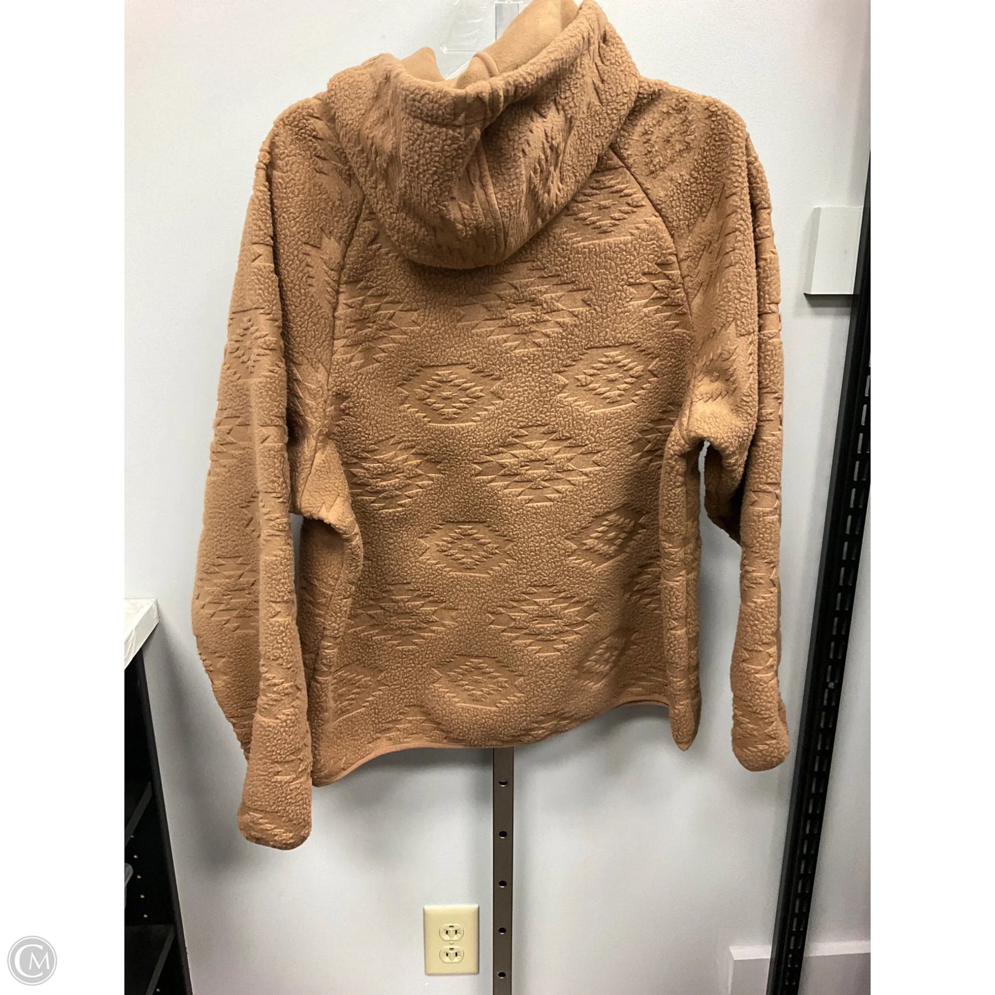 Jacket Moto By Clothes Mentor In Tan, Size: M