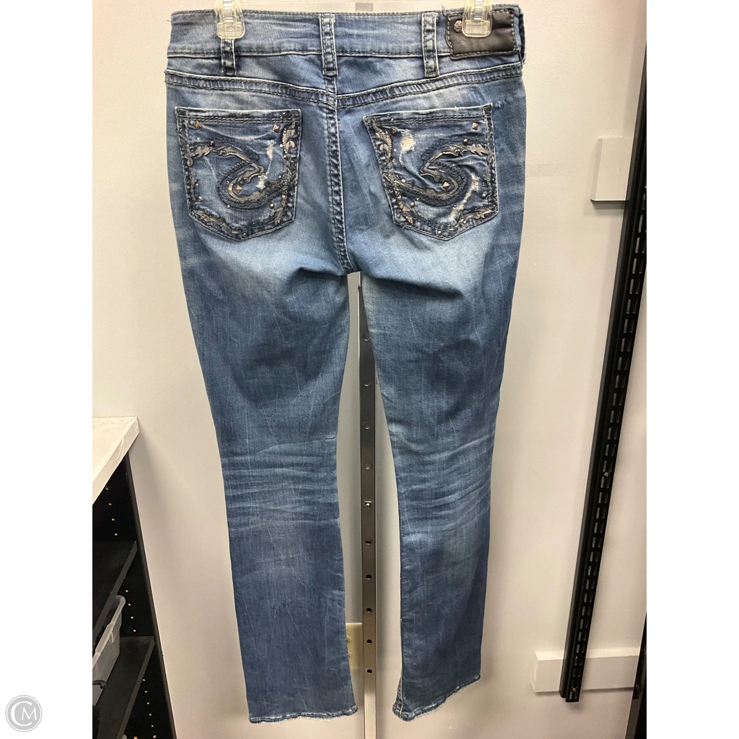 Jeans Boot Cut By Silver In Blue Denim, Size: 10