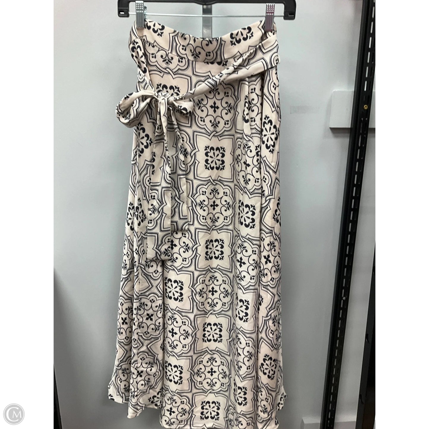 Skirt Maxi By Ann Taylor In Black & Cream, Size: 10