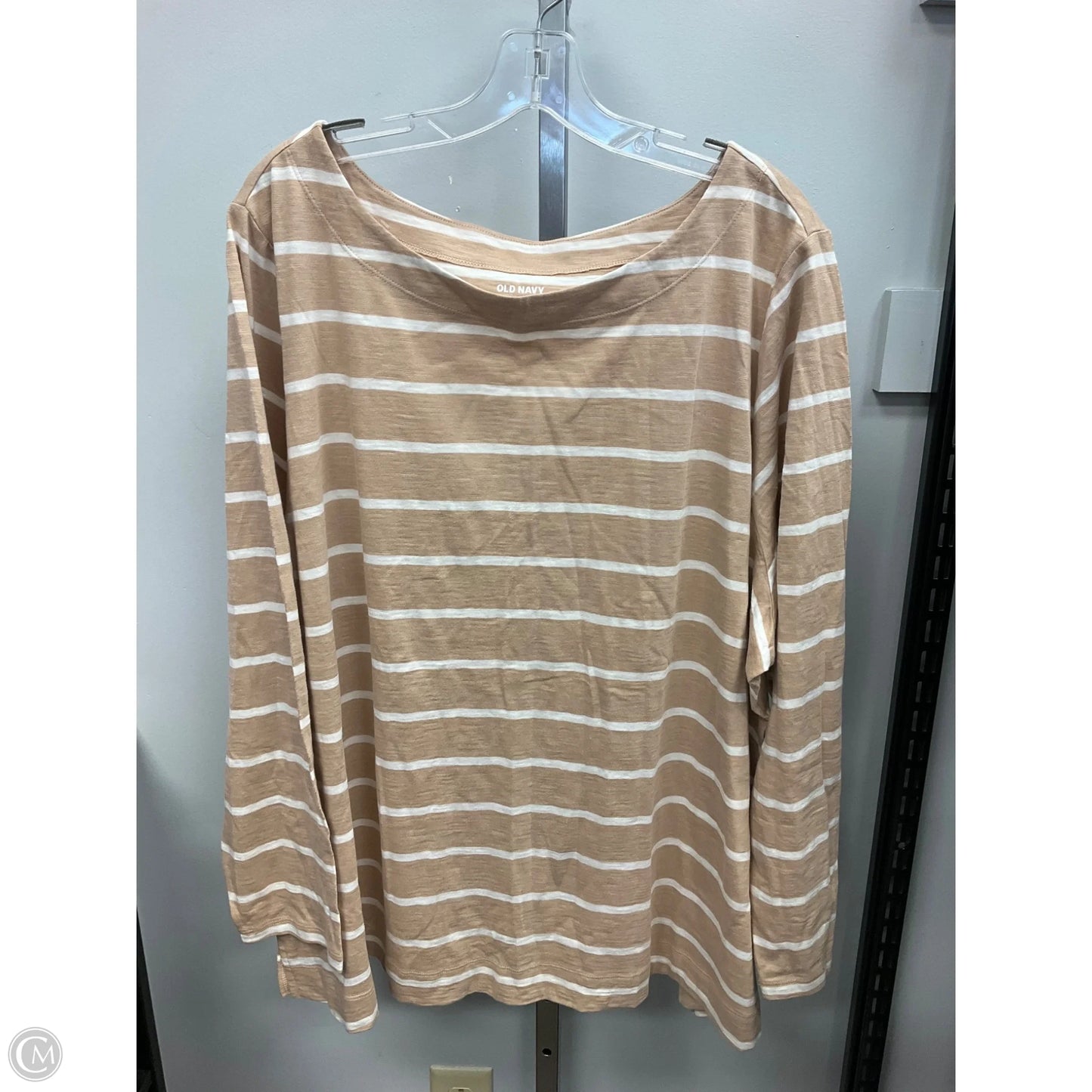 Top 3/4 Sleeve By Old Navy In Striped Pattern, Size: 4x