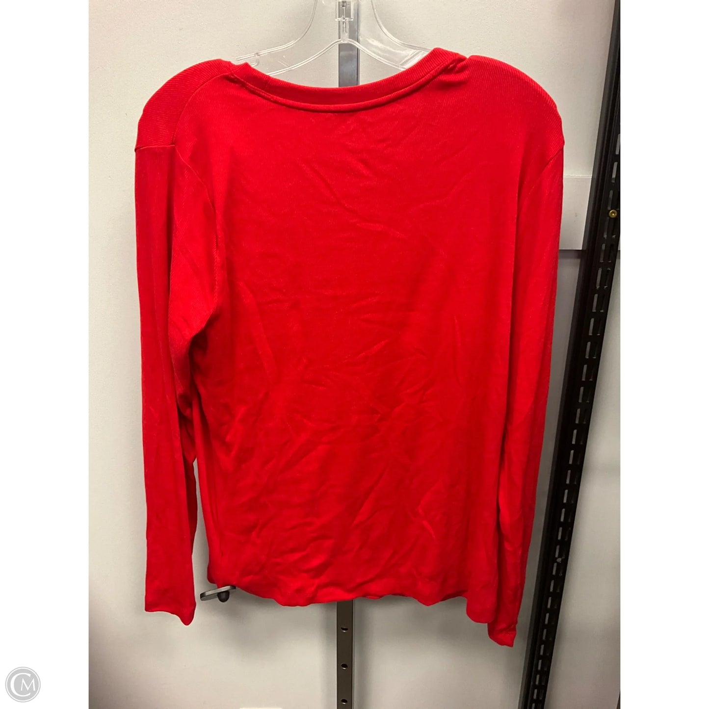 Top Long Sleeve Basic By A New Day In Red, Size: L