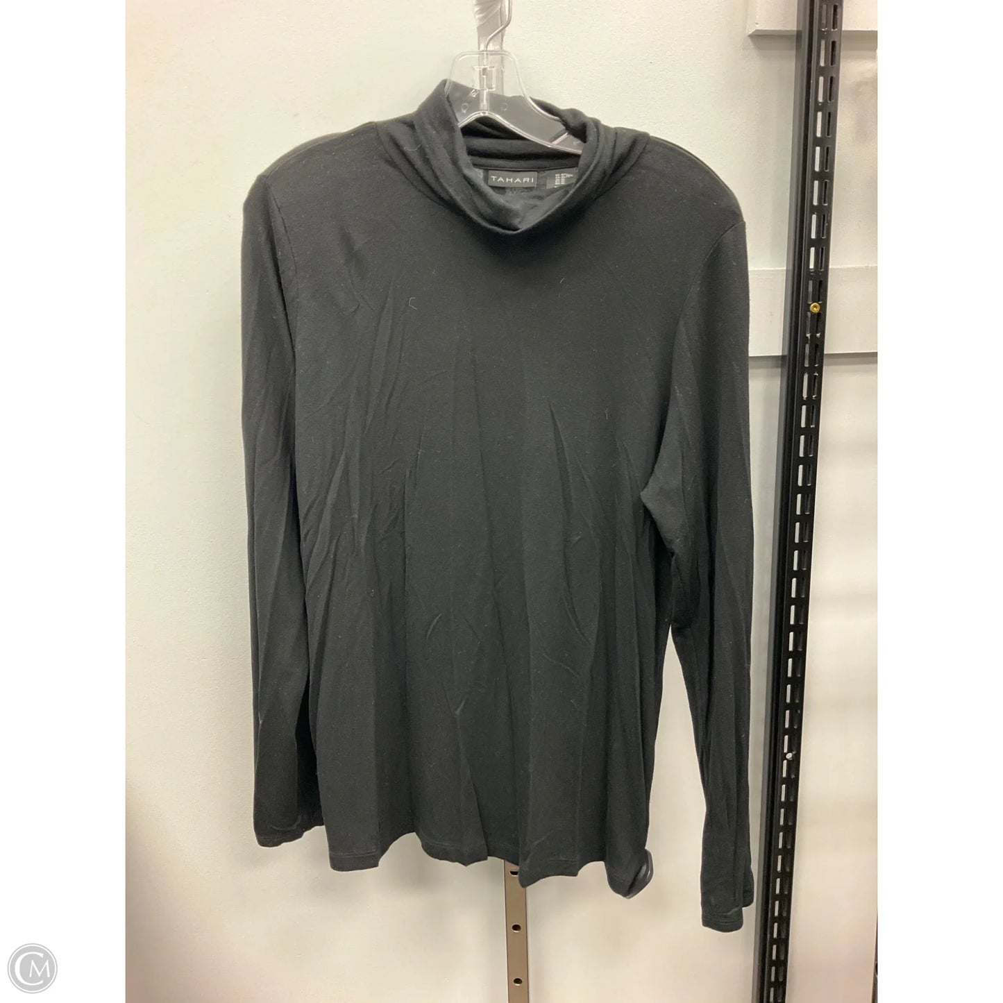 Top Long Sleeve By Tahari In Black, Size: Xl