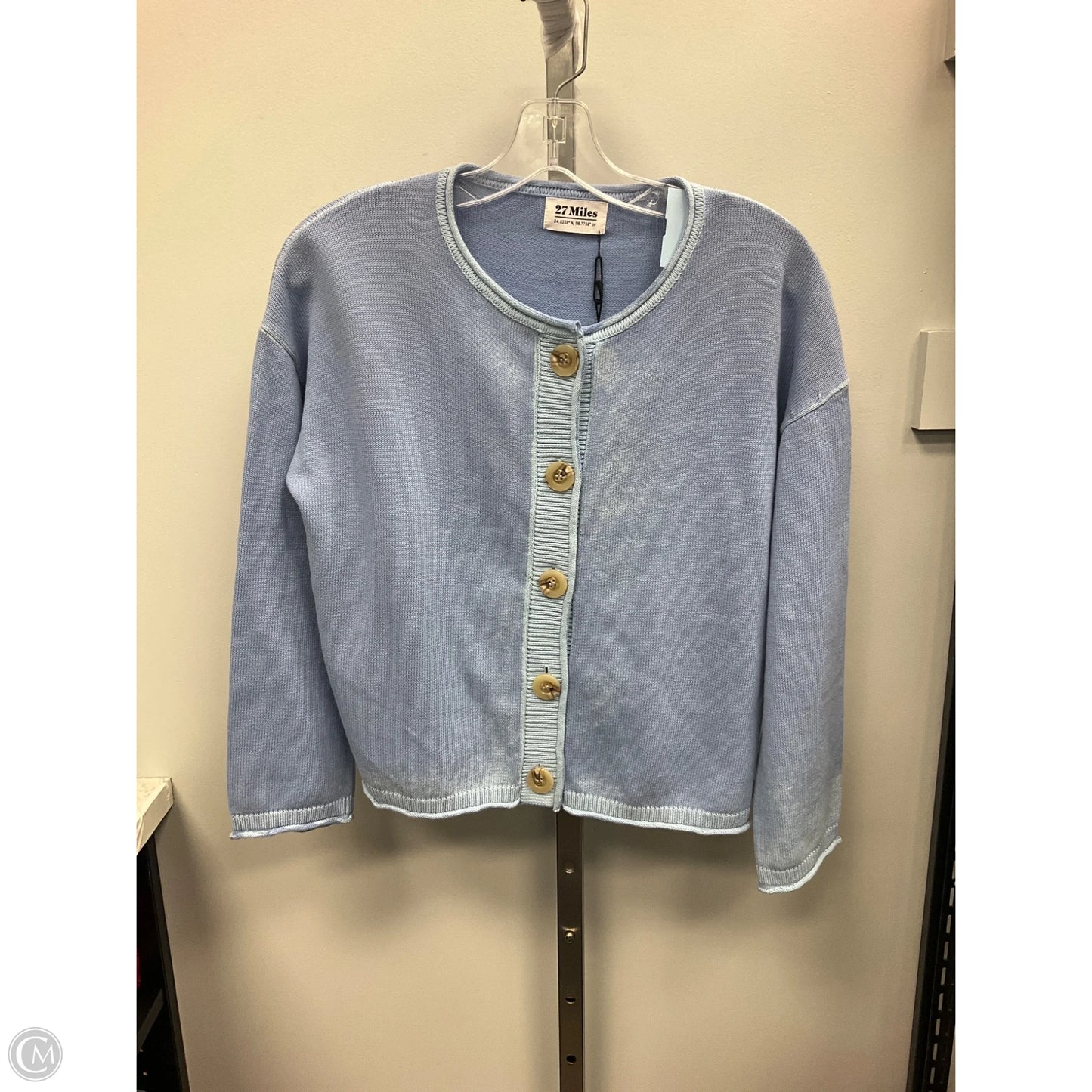 Sweater Cardigan By Clothes Mentor In Blue, Size: S