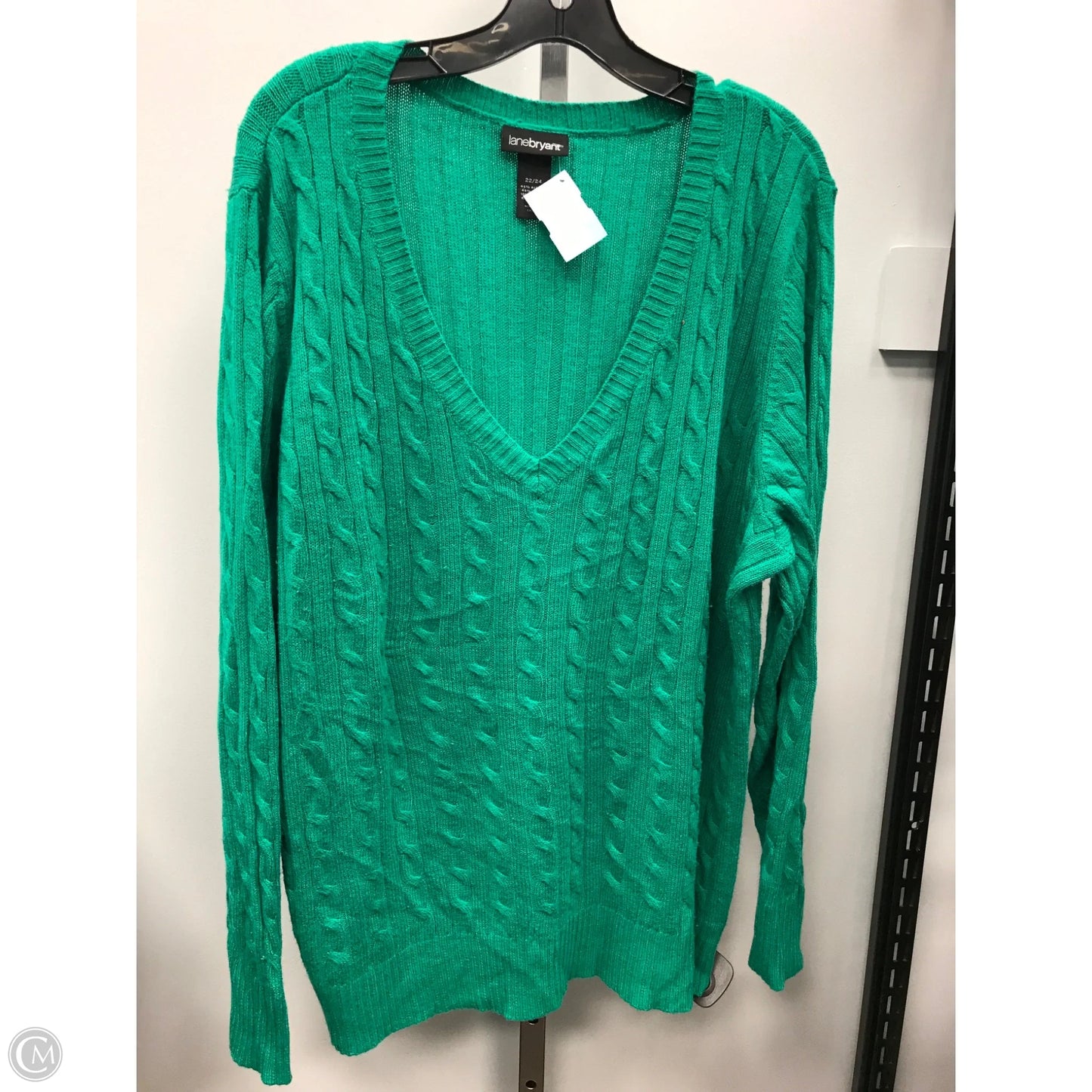 Sweater By Lane Bryant In Green, Size: 3x