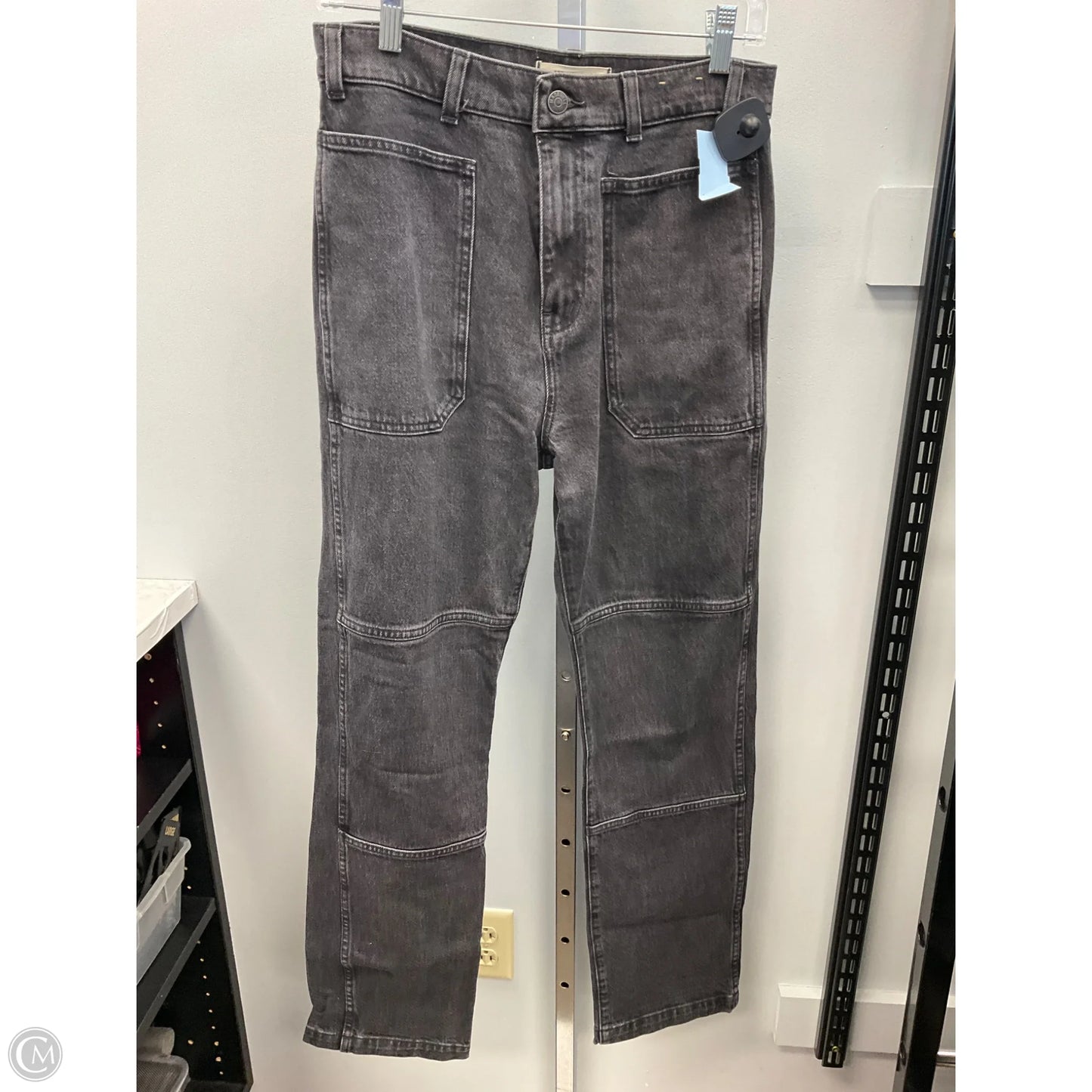 Jeans Straight By Madewell In Black Denim, Size: 4