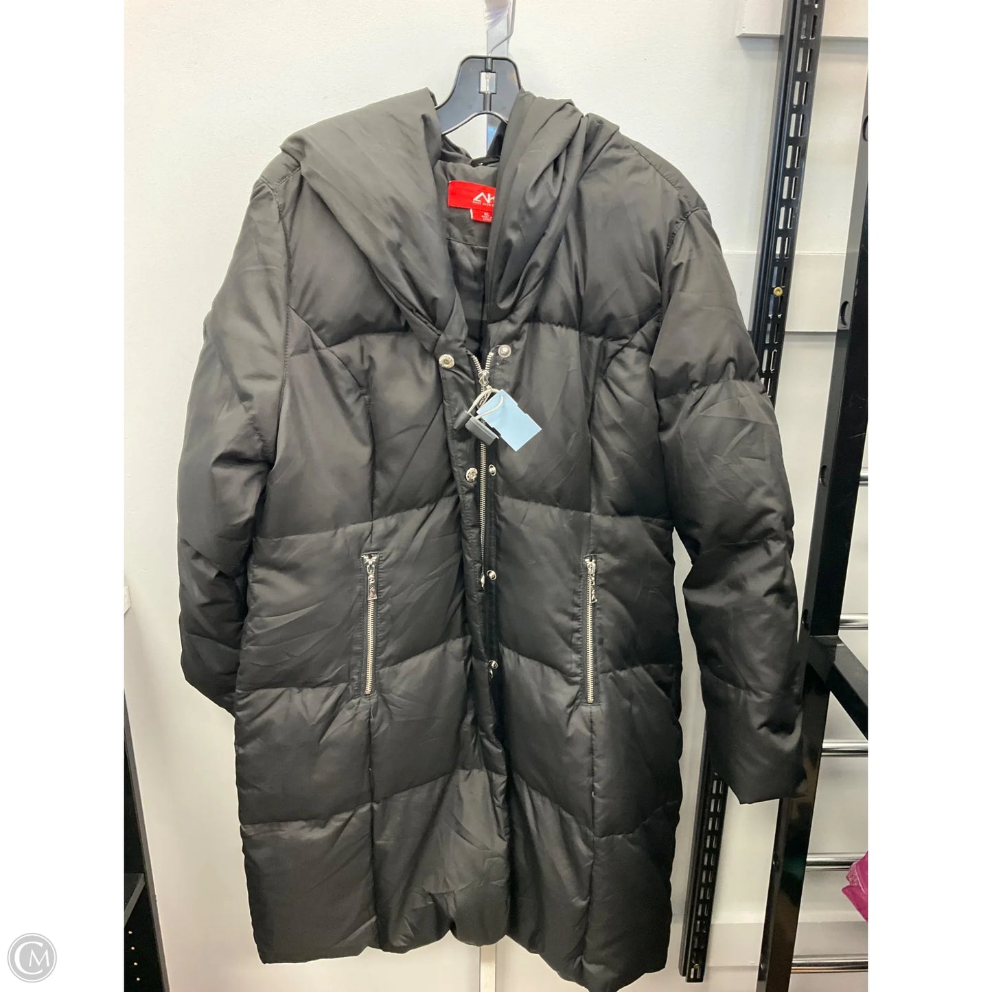 Jacket Puffer & Quilted By Anne Klein In Black, Size: Xl