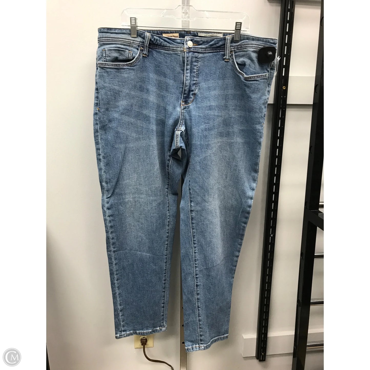 Jeans Straight By Pilcro In Blue Denim, Size: 16