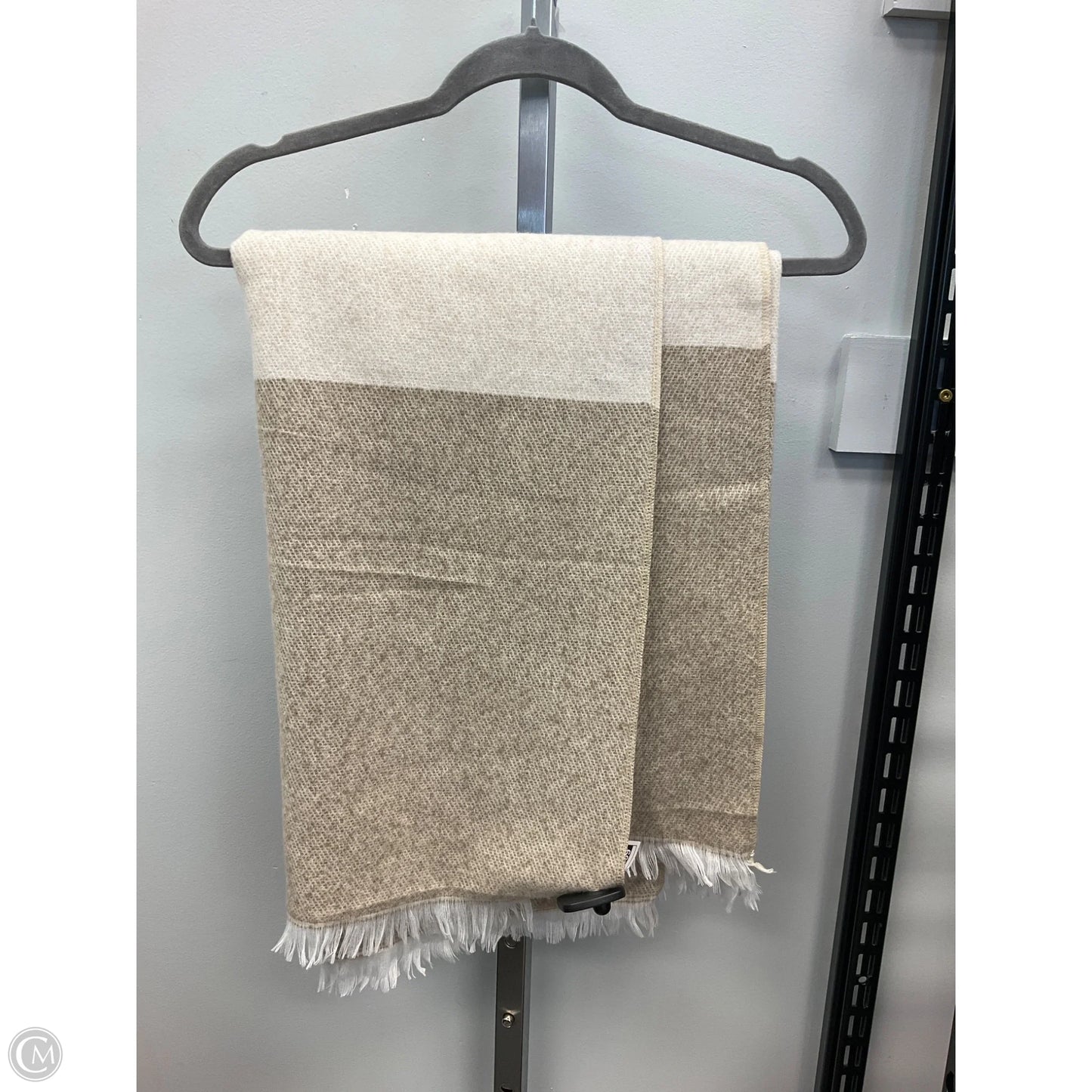 Shawl By Clothes Mentor In Cream & Tan