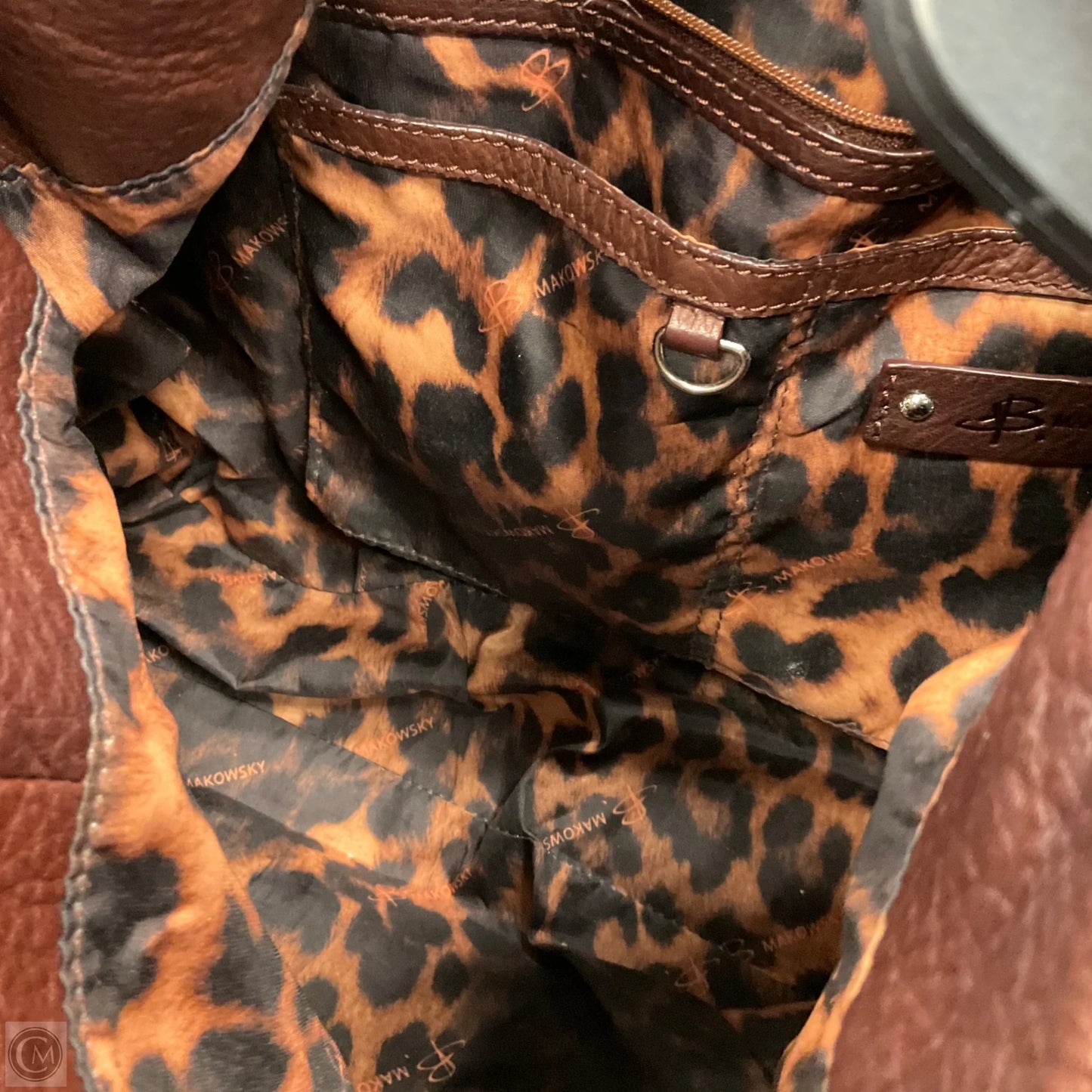 Handbag Leather By B. Makowsky, Size: Large