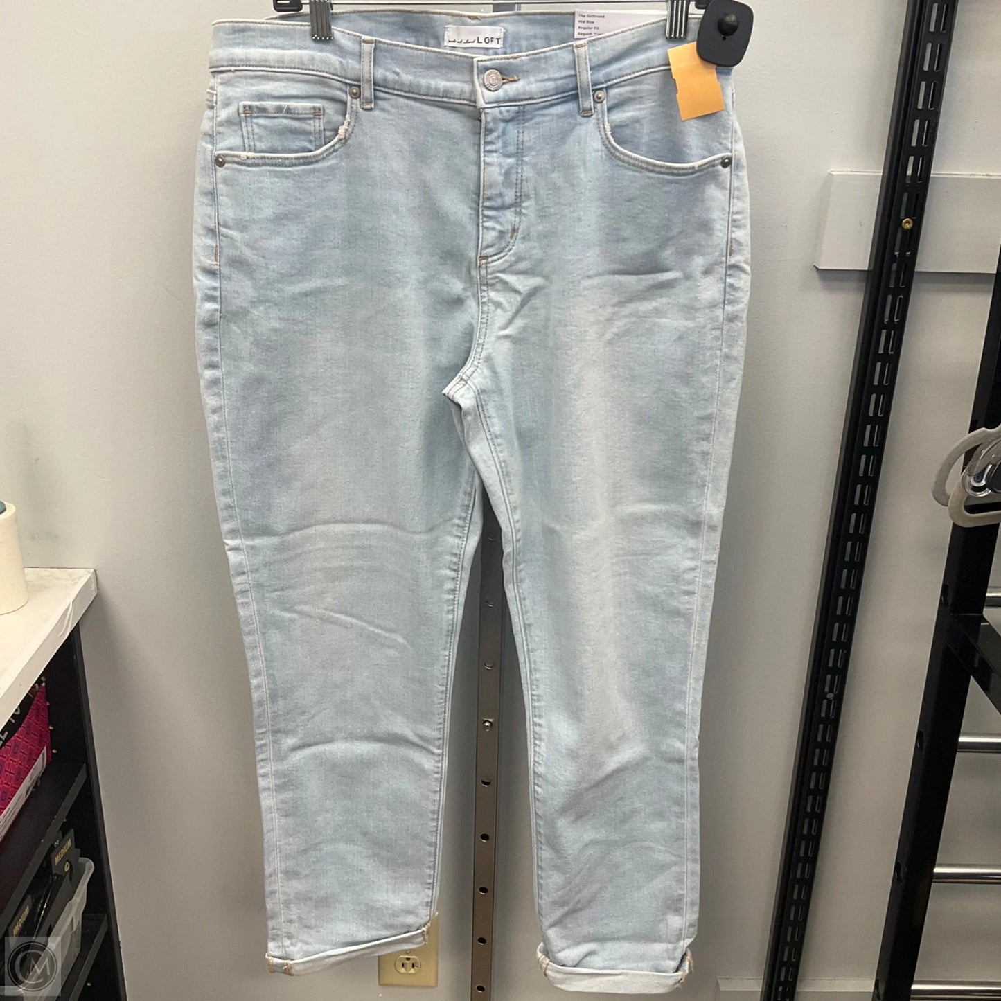 Jeans Boyfriend By Loft In Blue Denim, Size: 10