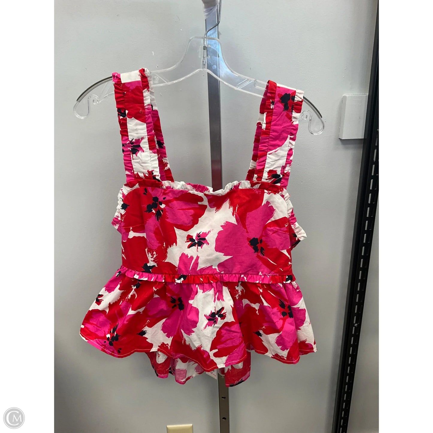 Top Sleeveless By Mi Ami In Pink & Red, Size: L