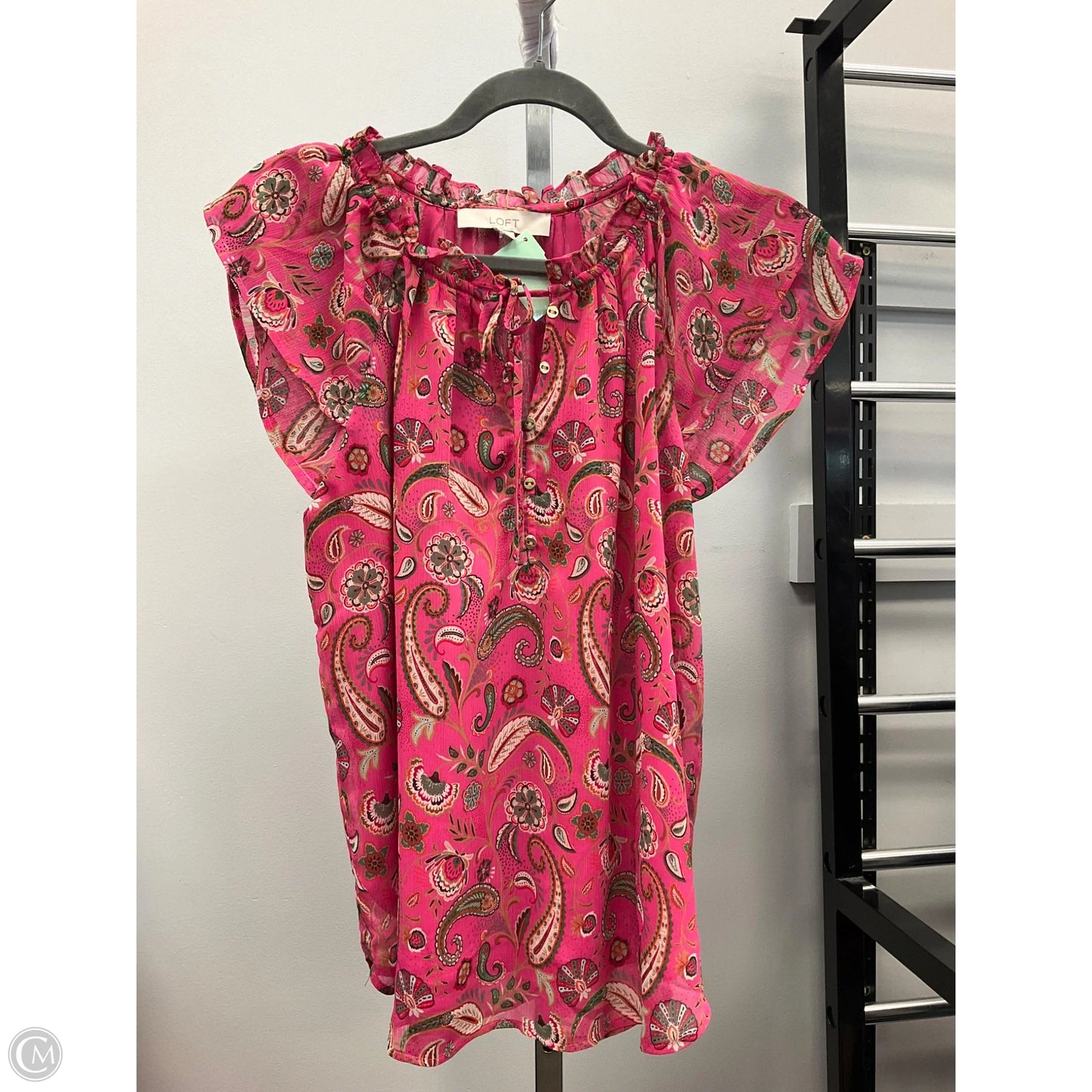 Top Sleeveless By Loft In Paisley Print, Size: S