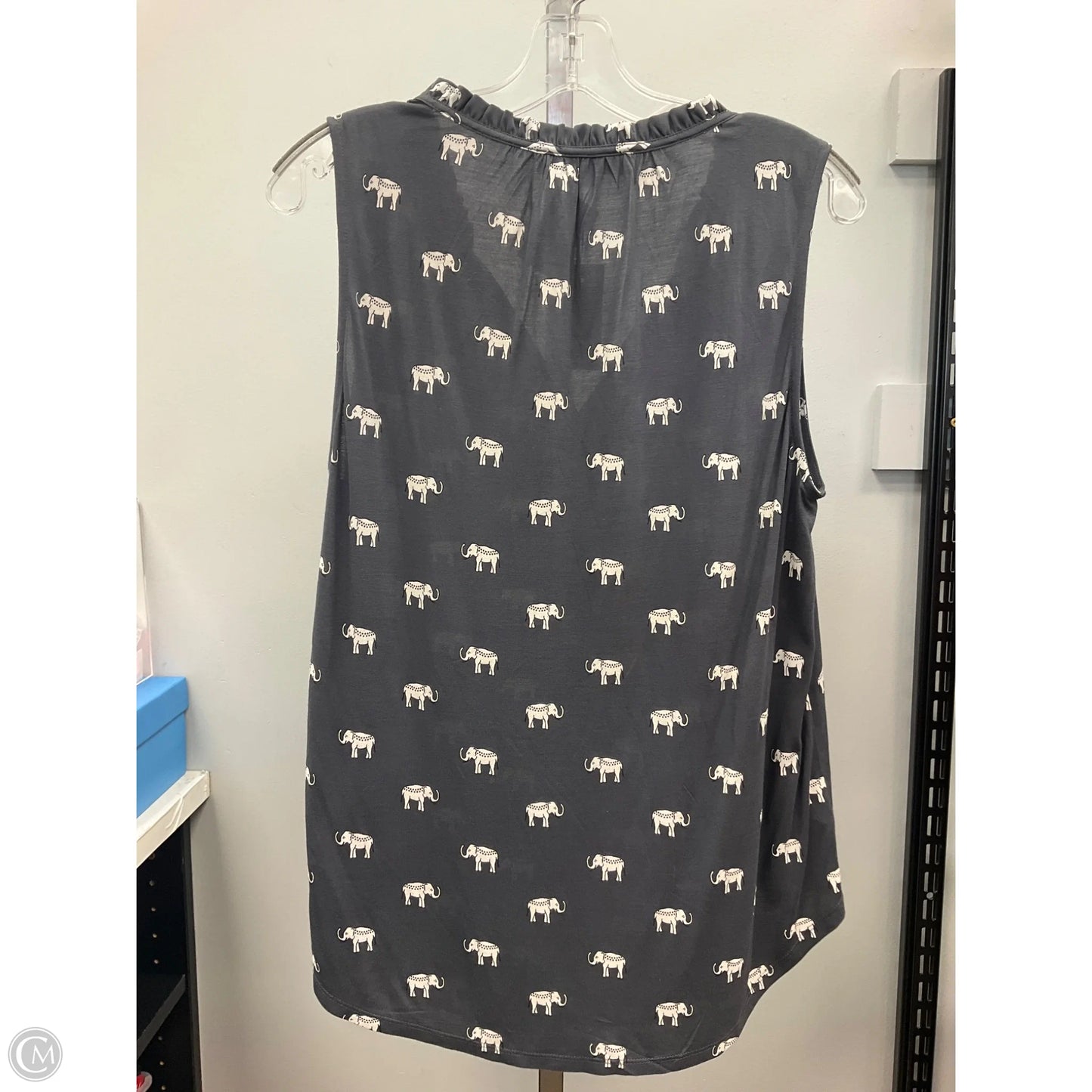 Top Sleeveless By Loft In Grey, Size: M