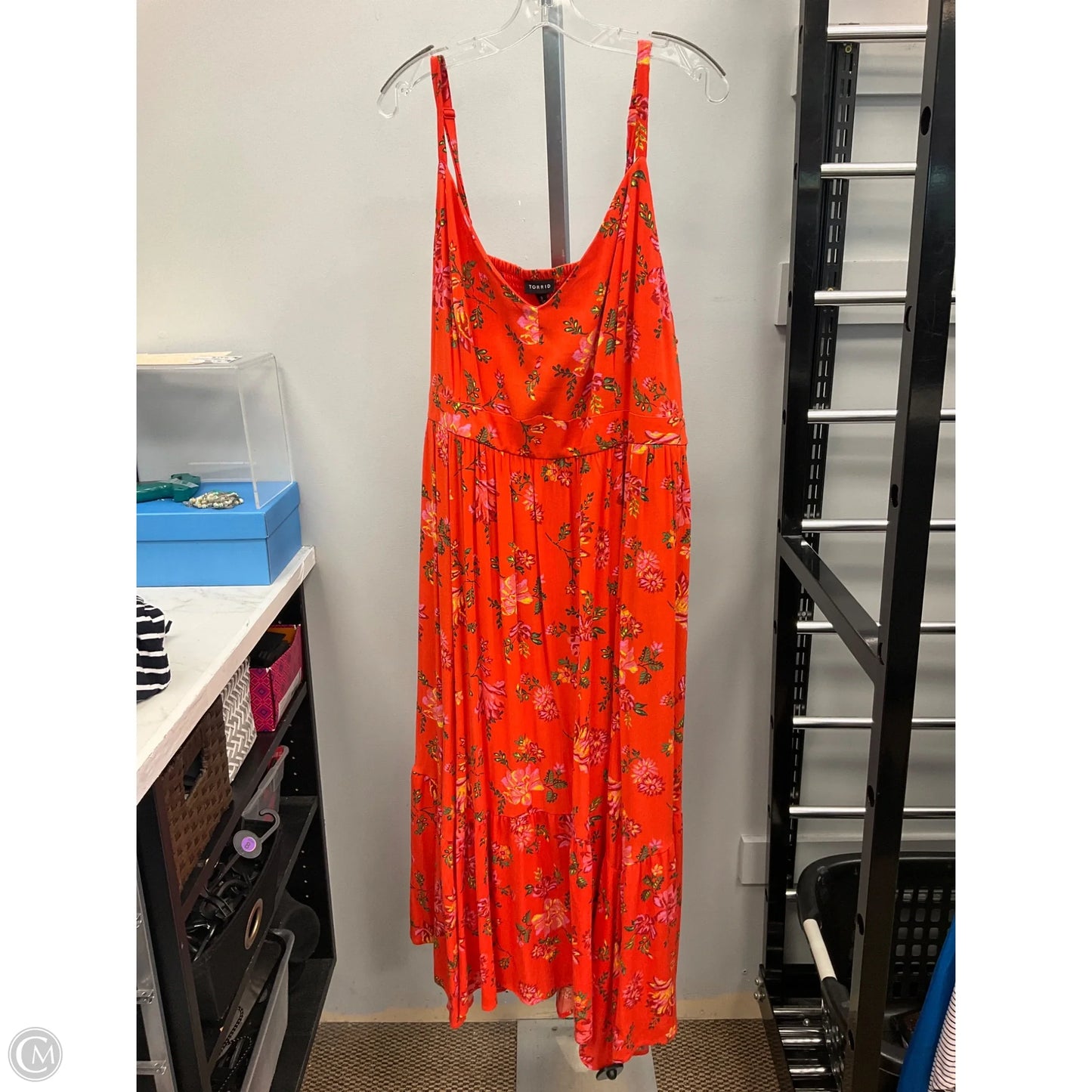 Dress Casual Midi By Torrid In Floral Print, Size: 3x