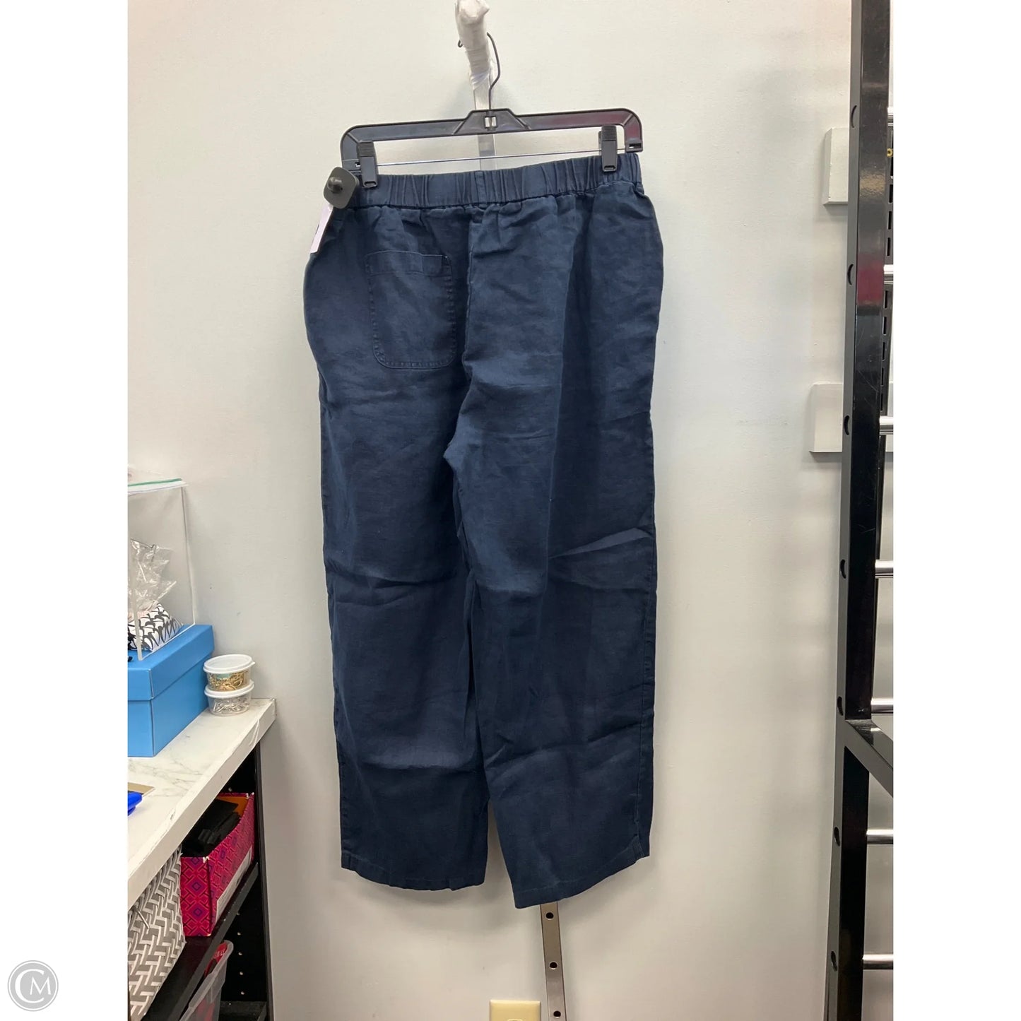 Pants Wide Leg By Quince In Navy, Size: L