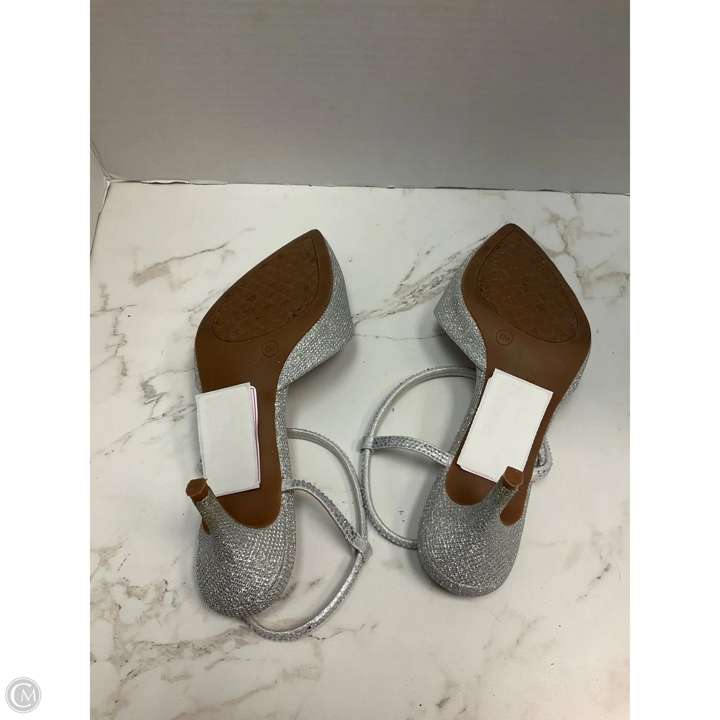 Shoes Heels Kitten By Kelly And Katie In Silver, Size: 8