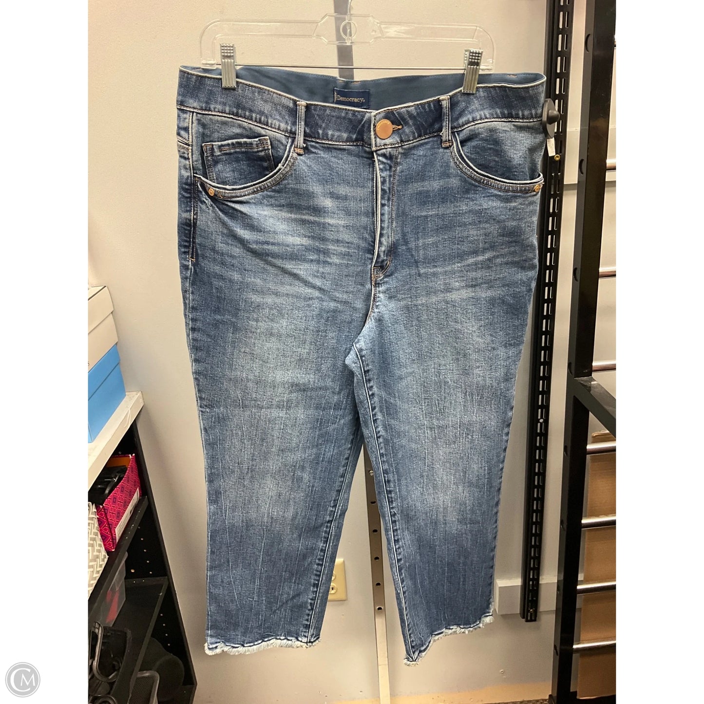 Jeans Cropped By Democracy In Blue Denim, Size: 16