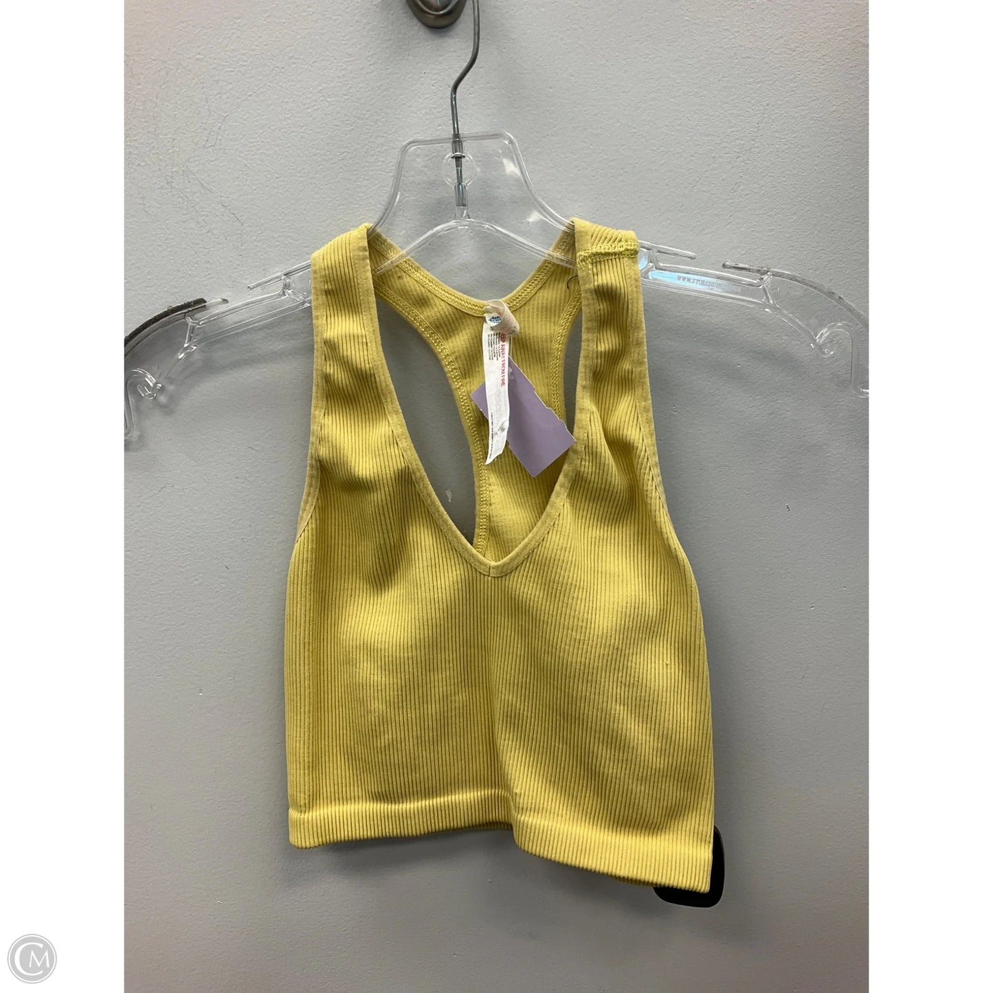 Athletic Tank Top By Free People In Yellow, Size: L