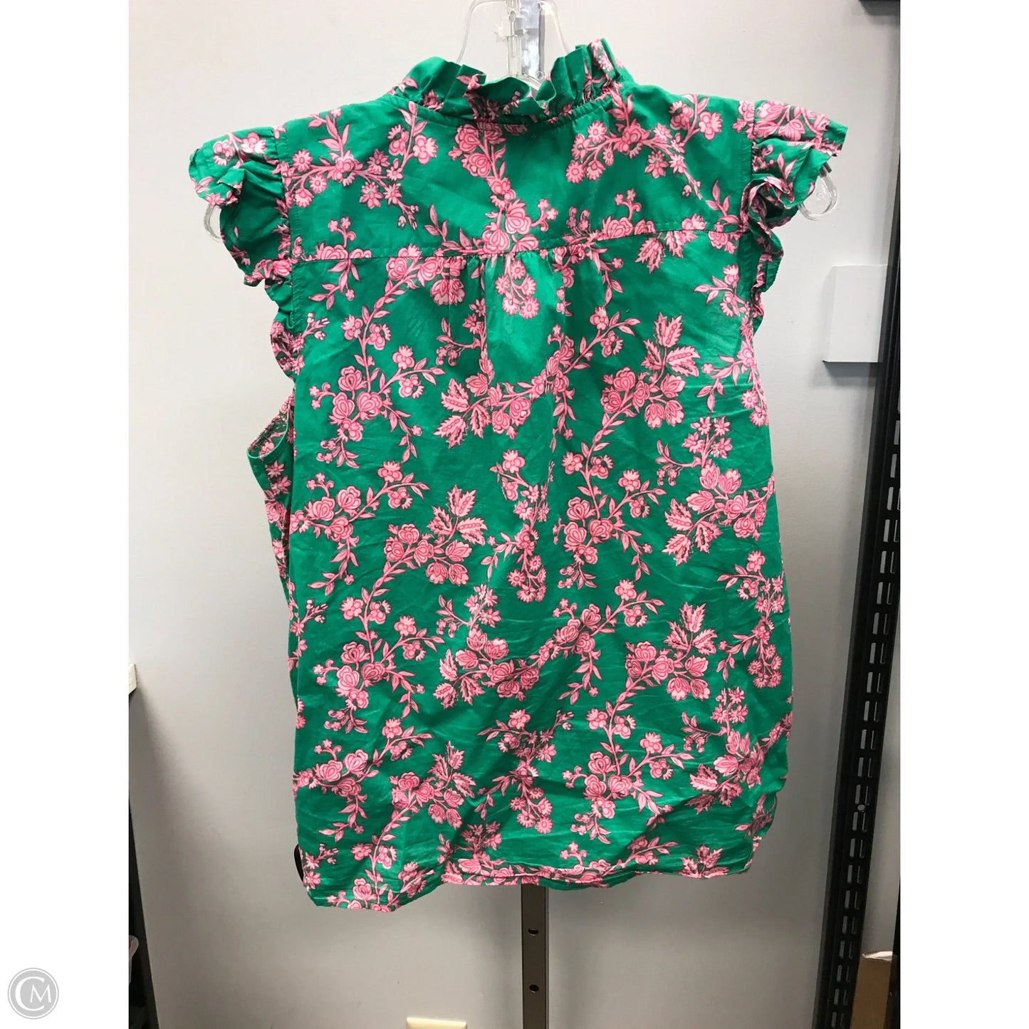 Top Sleeveless By J. Crew In Green & Pink, Size: Xs