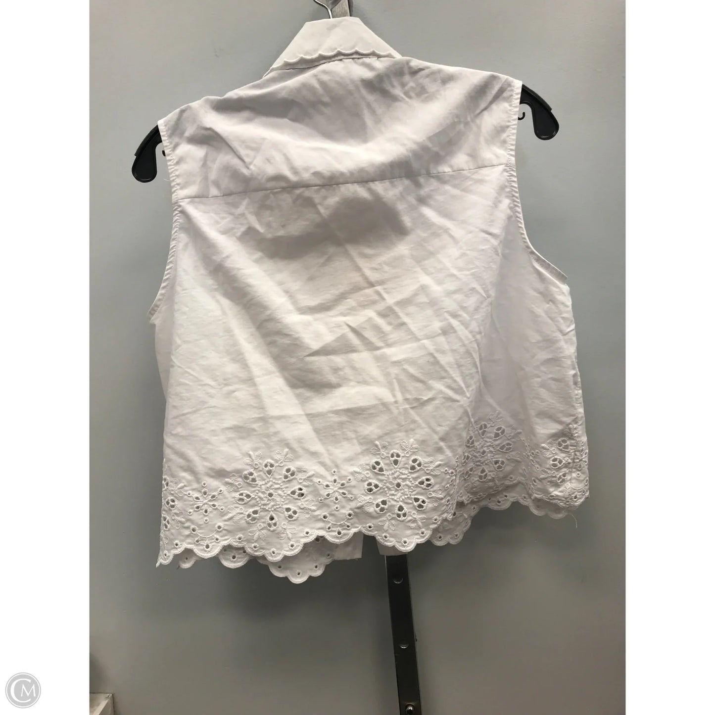 Top Sleeveless By Zara In White, Size: L