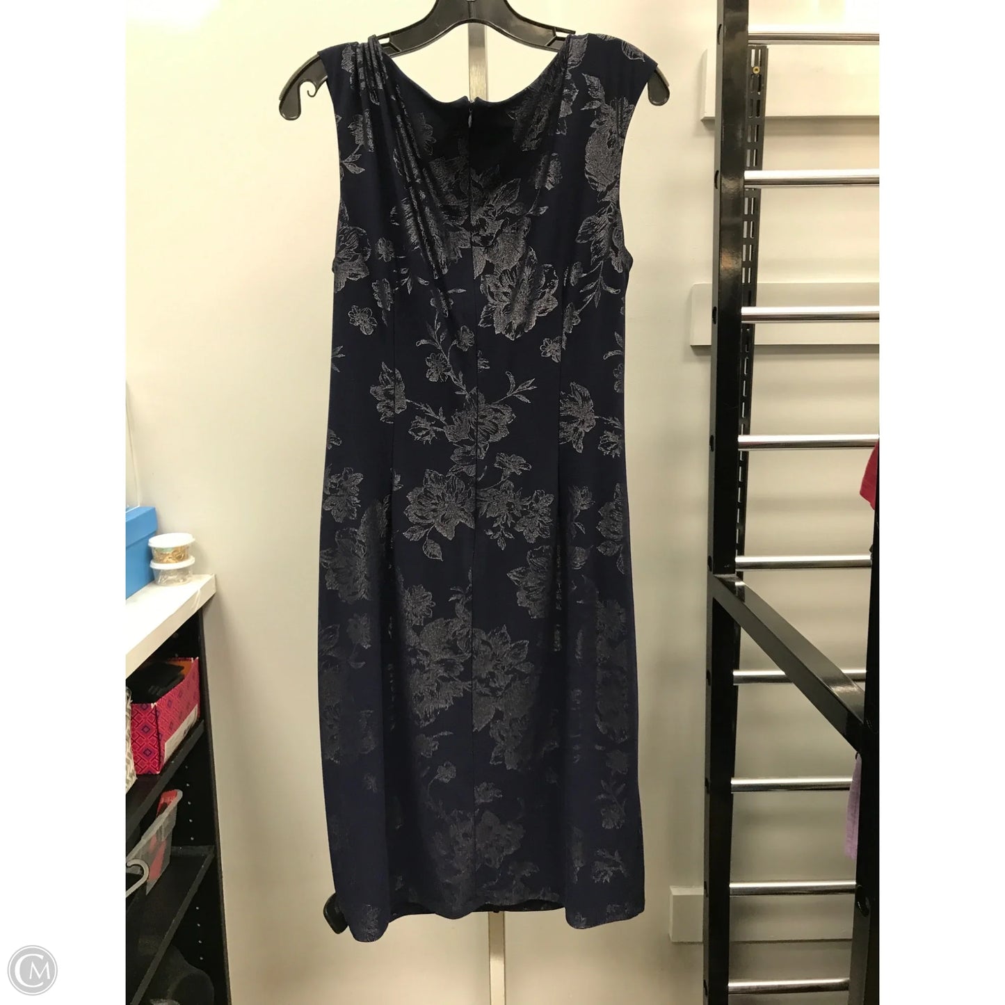 Dress Party Midi By Clothes Mentor In Blue, Size: 14