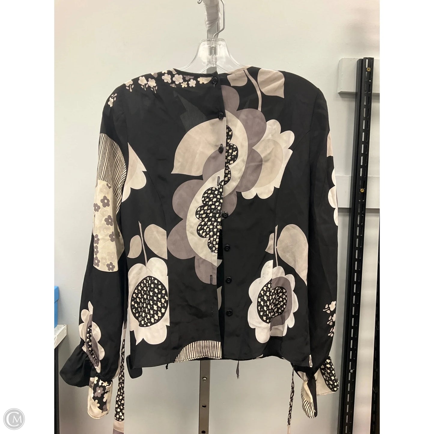 Blouse 3/4 Sleeve By Nanette Lepore In Black & Grey, Size: 6